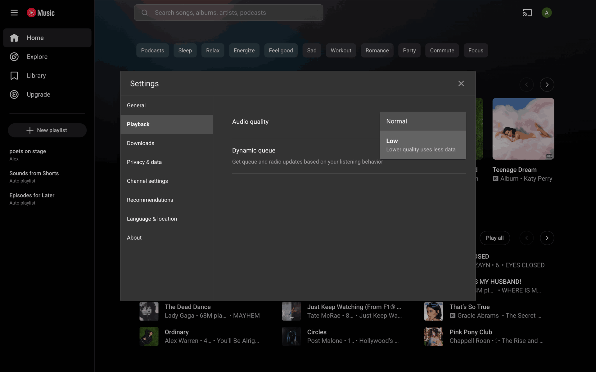 YouTube Music Web UI screenshot 17