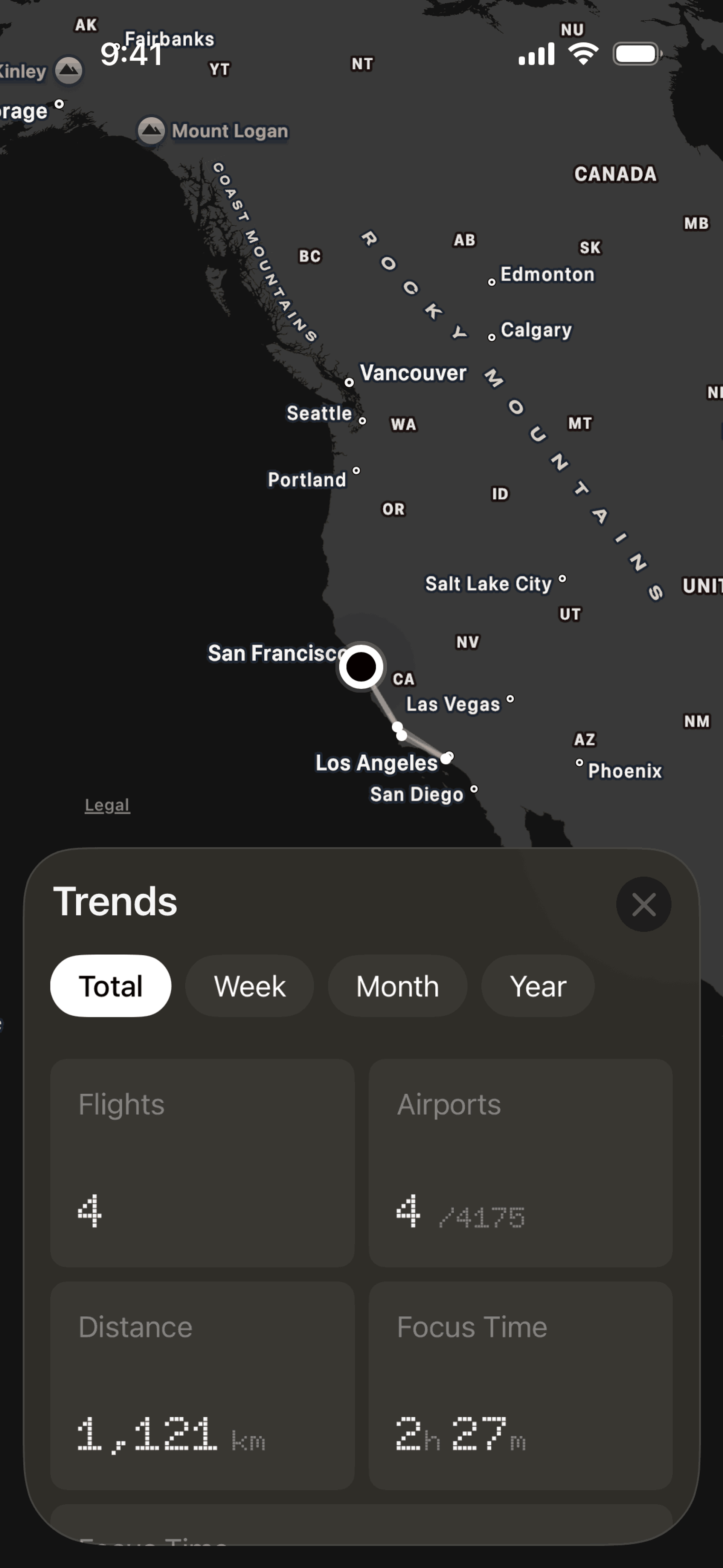 FocusFlight iOS UI screenshot 13