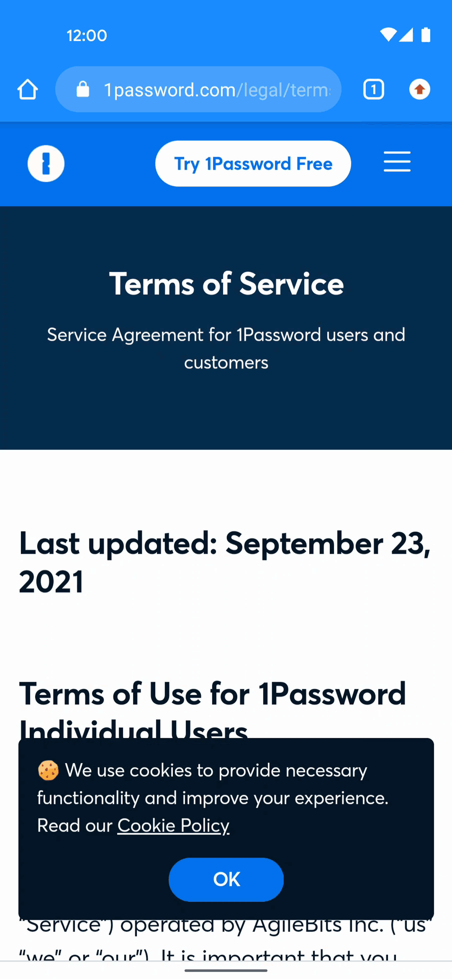1Password Android UI screenshot 4