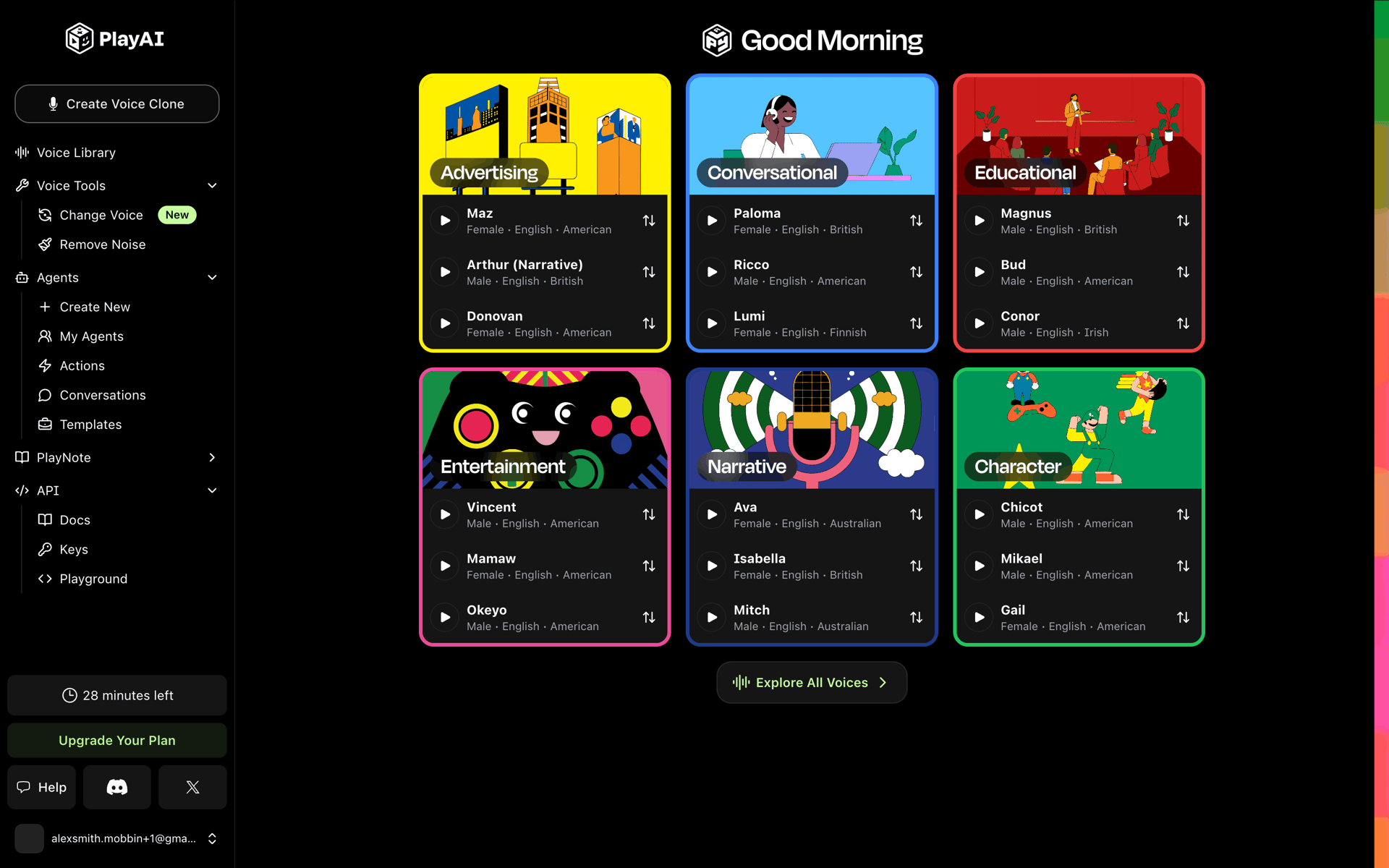 PlayAI Web UI screenshot 11