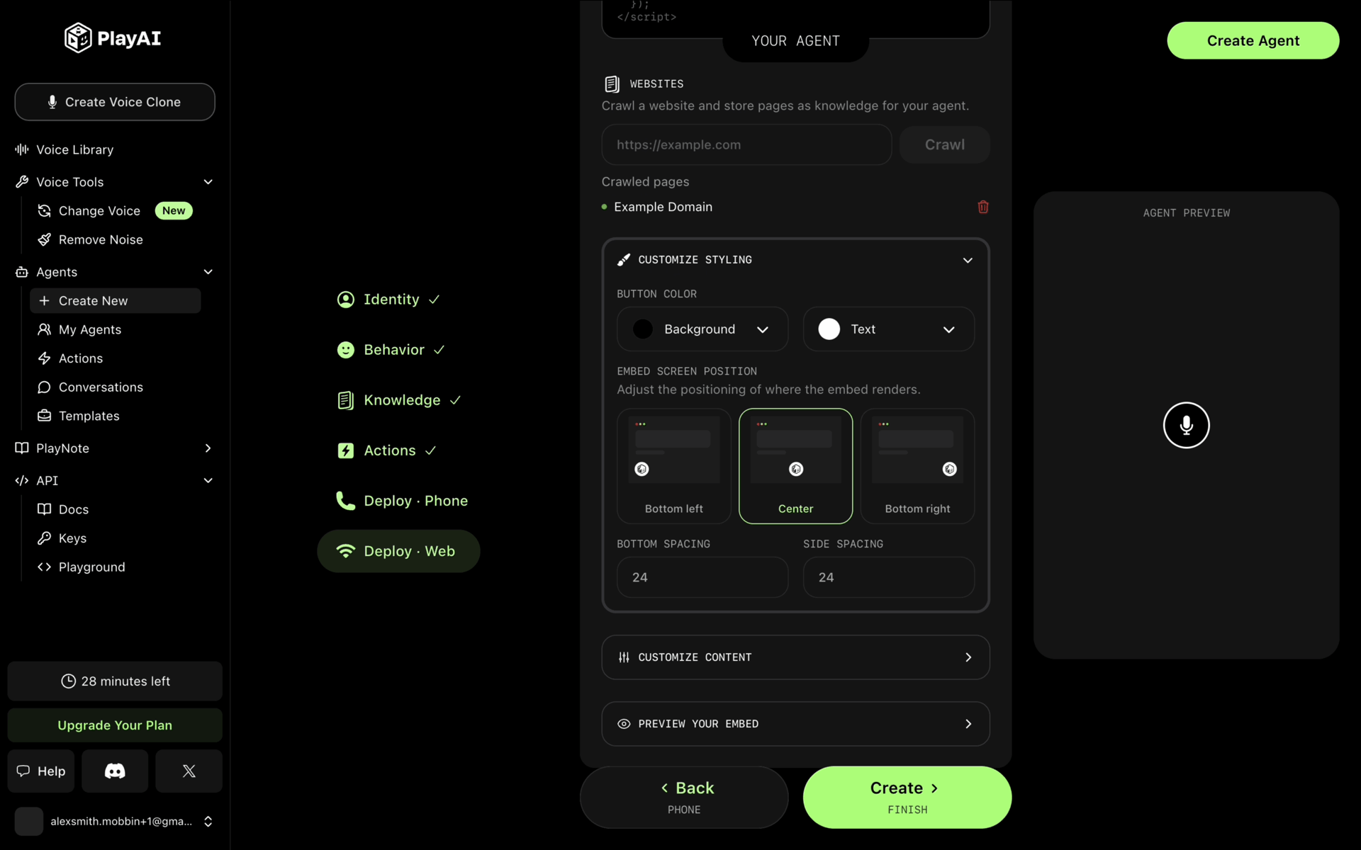 PlayAI Web UI screenshot 9