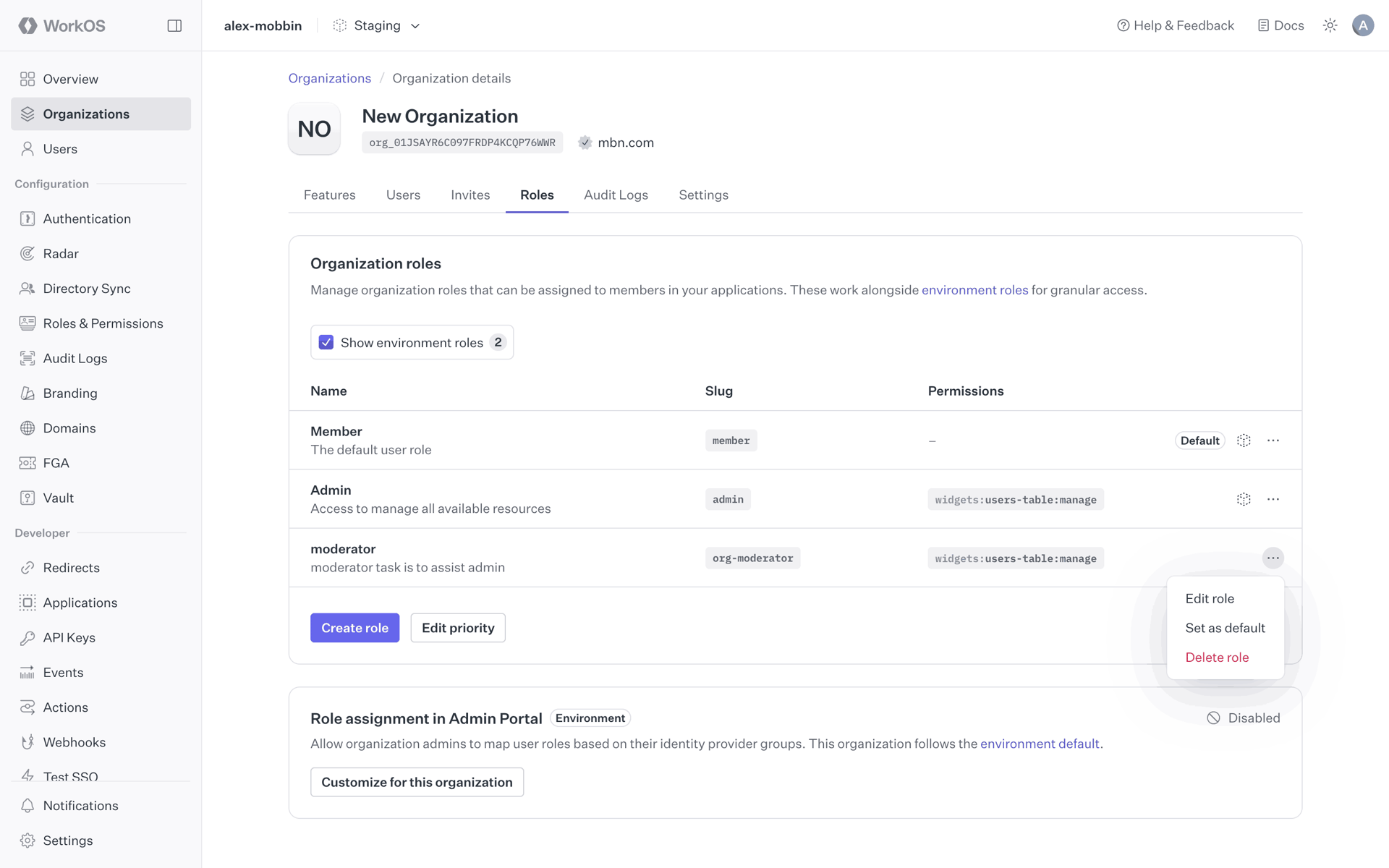 WorkOS Web UI screenshot 18