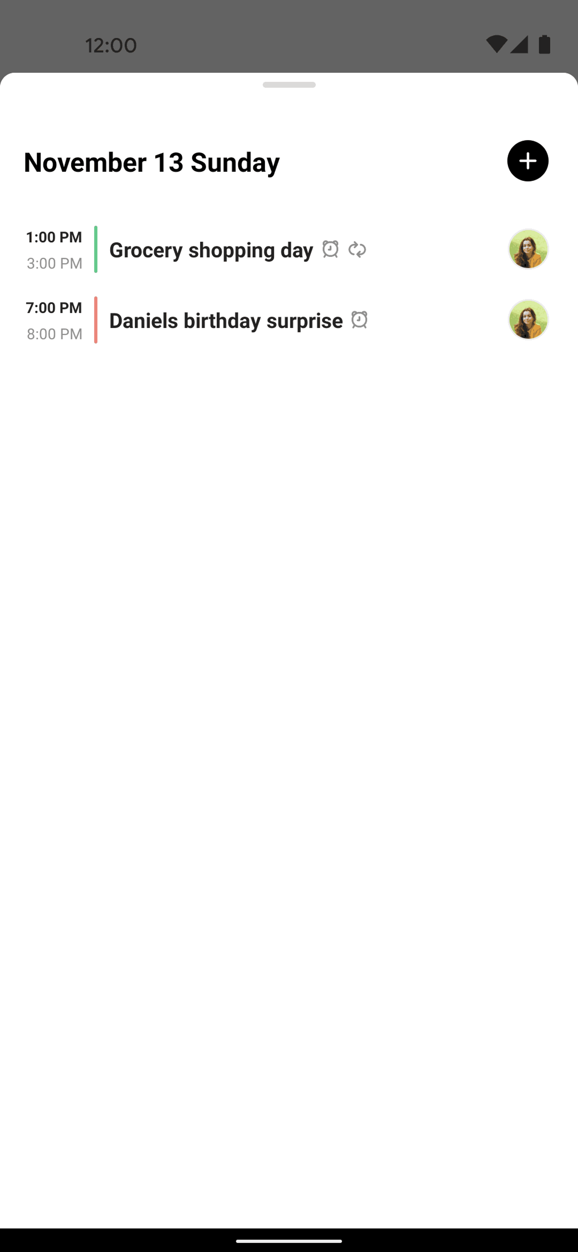 TimeTree Android UI screenshot 7