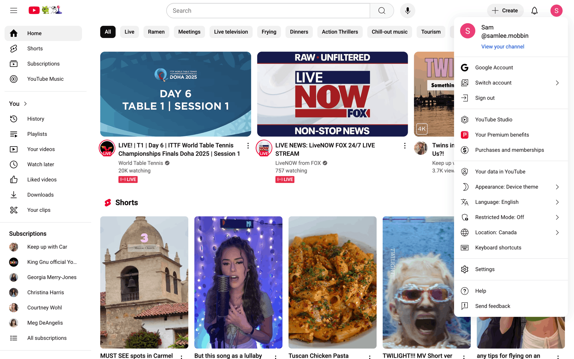 YouTube Web UI screenshot 8