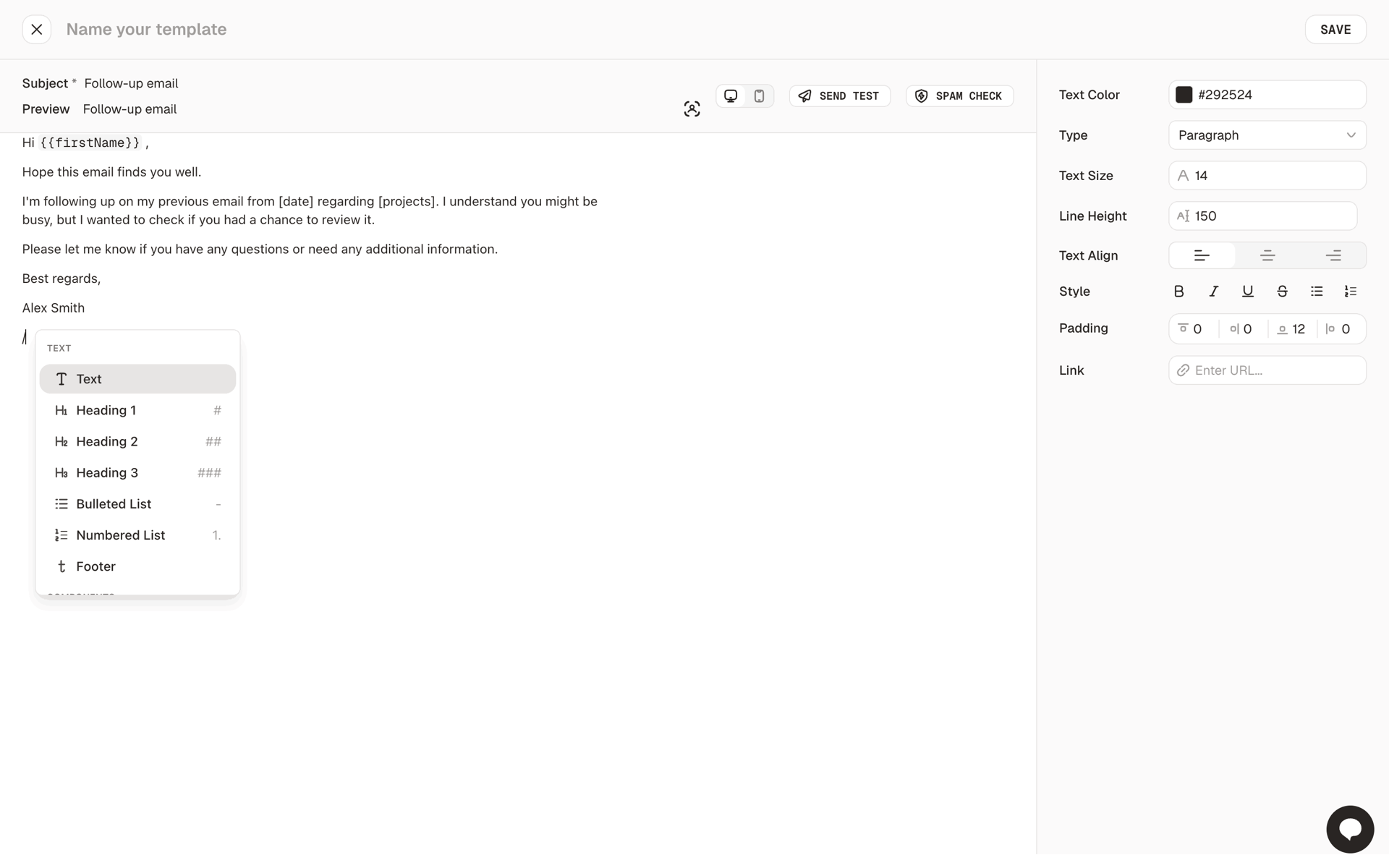 AutoSend Web UI screenshot 16