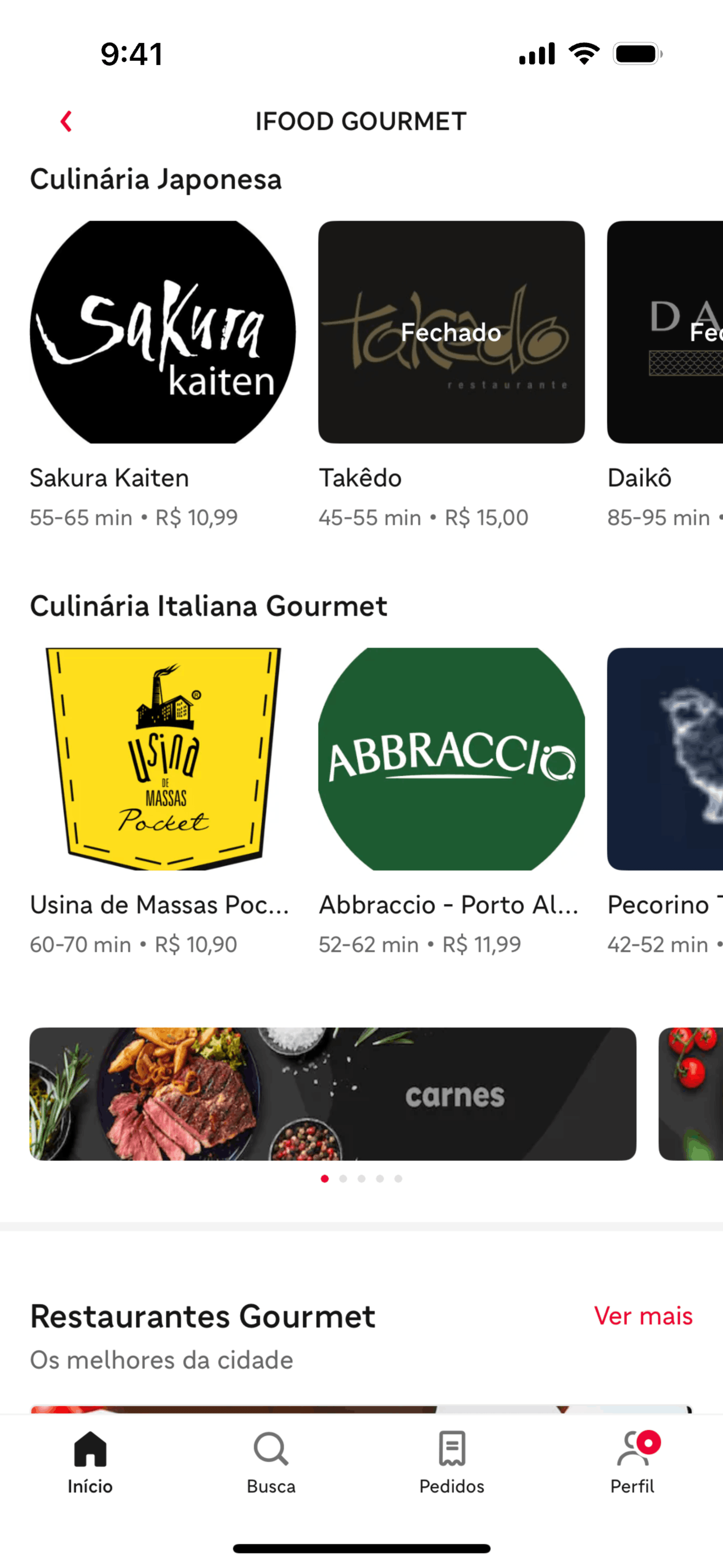 iFood iOS UI screenshot 14
