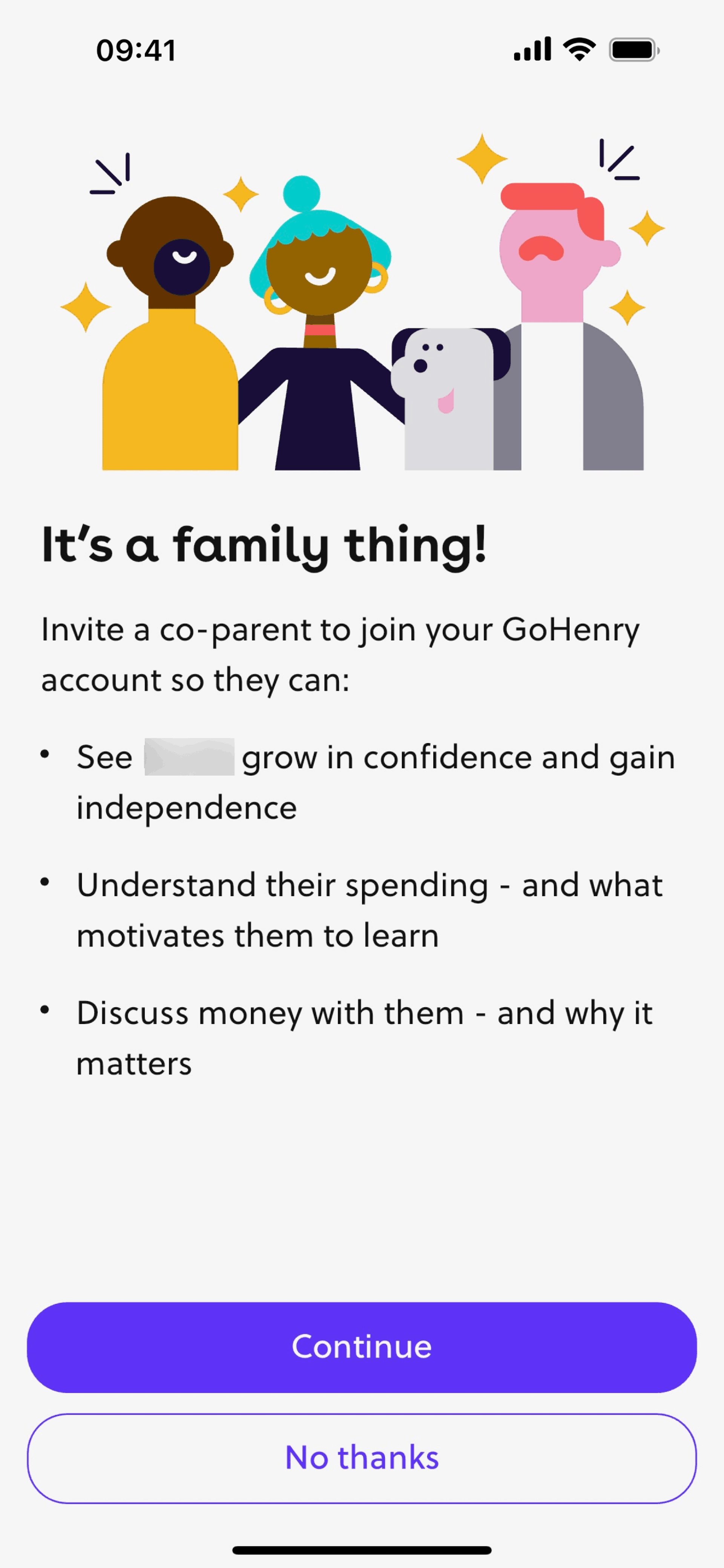 GoHenry iOS UI screenshot 14