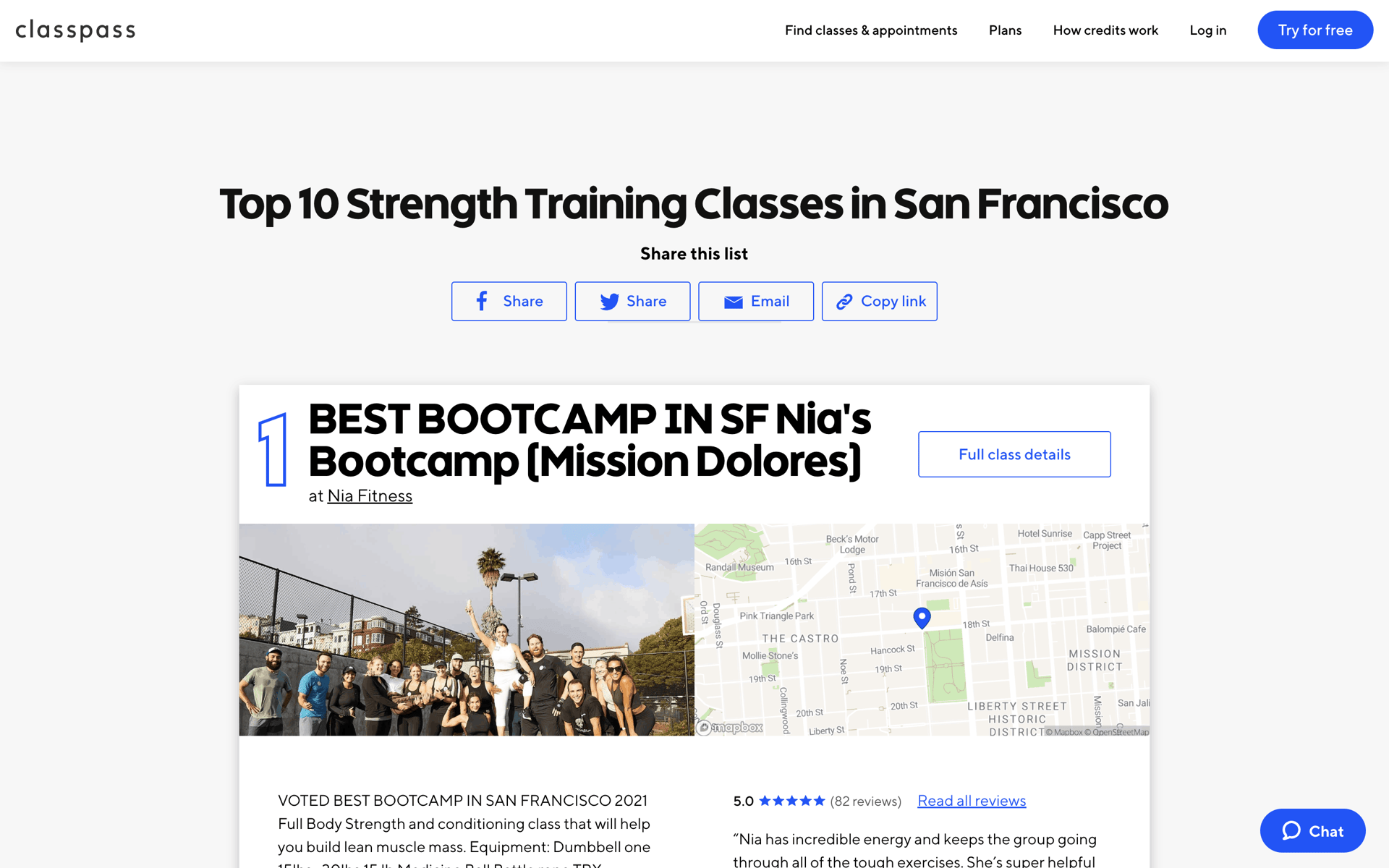 ClassPass Web UI screenshot 7