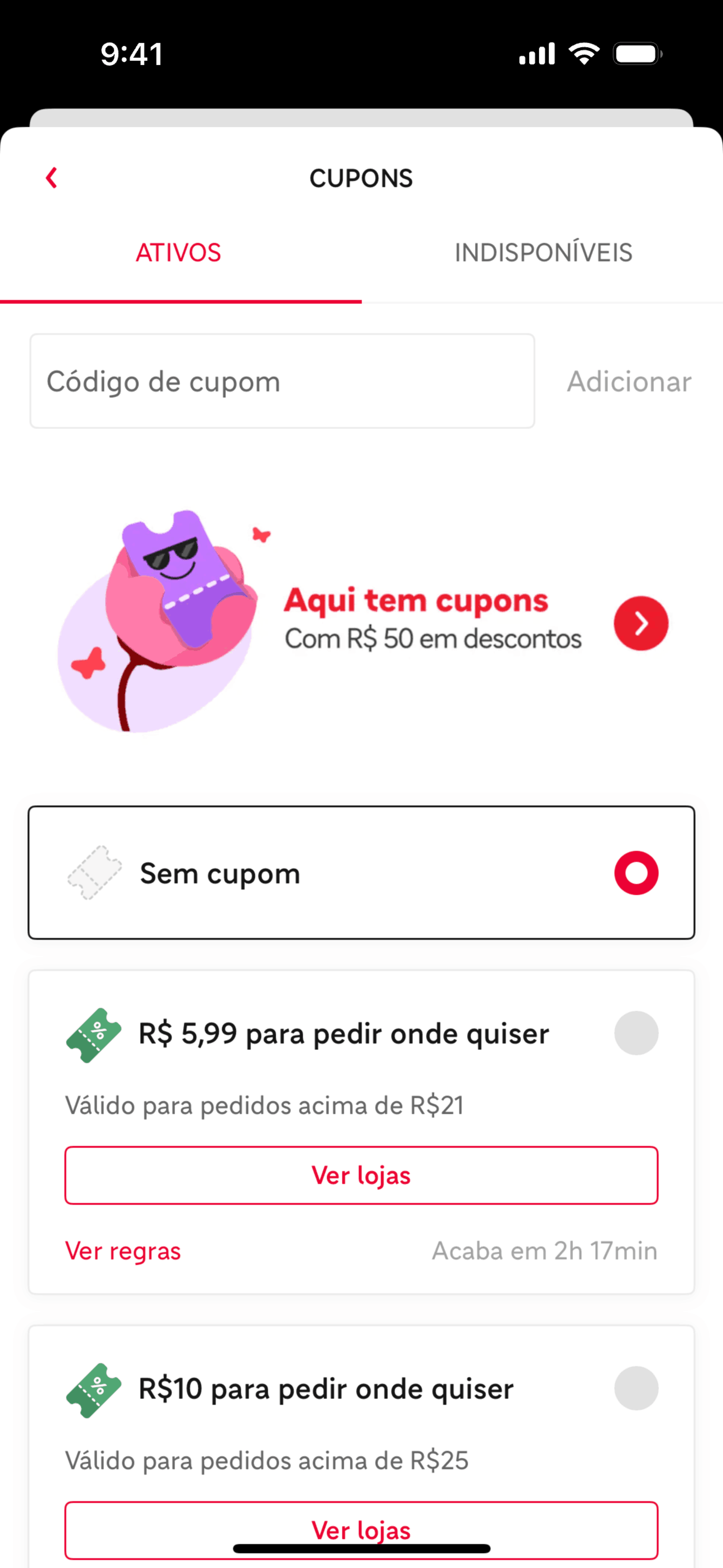 iFood iOS UI screenshot 19
