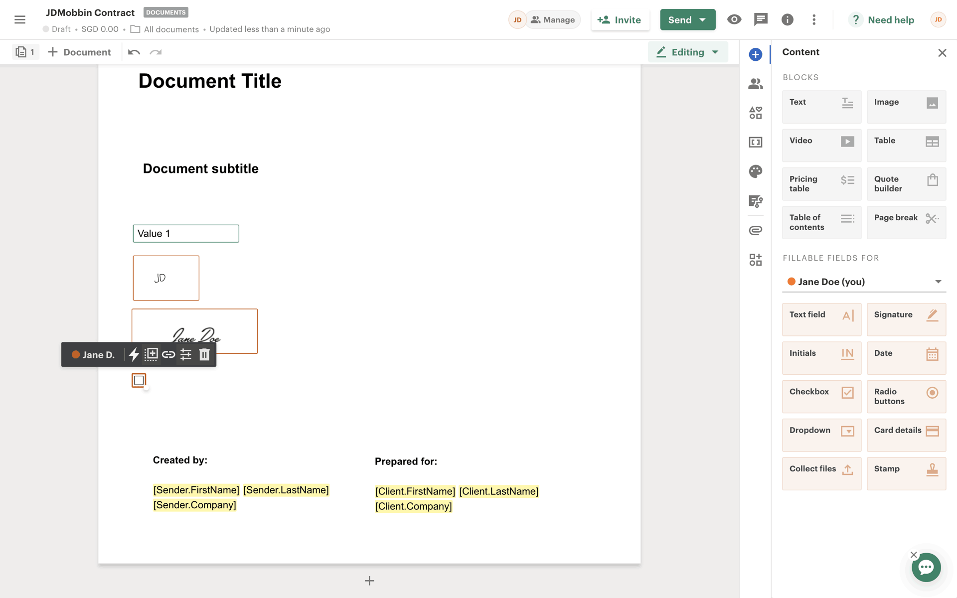 PandaDoc Web UI screenshot 14