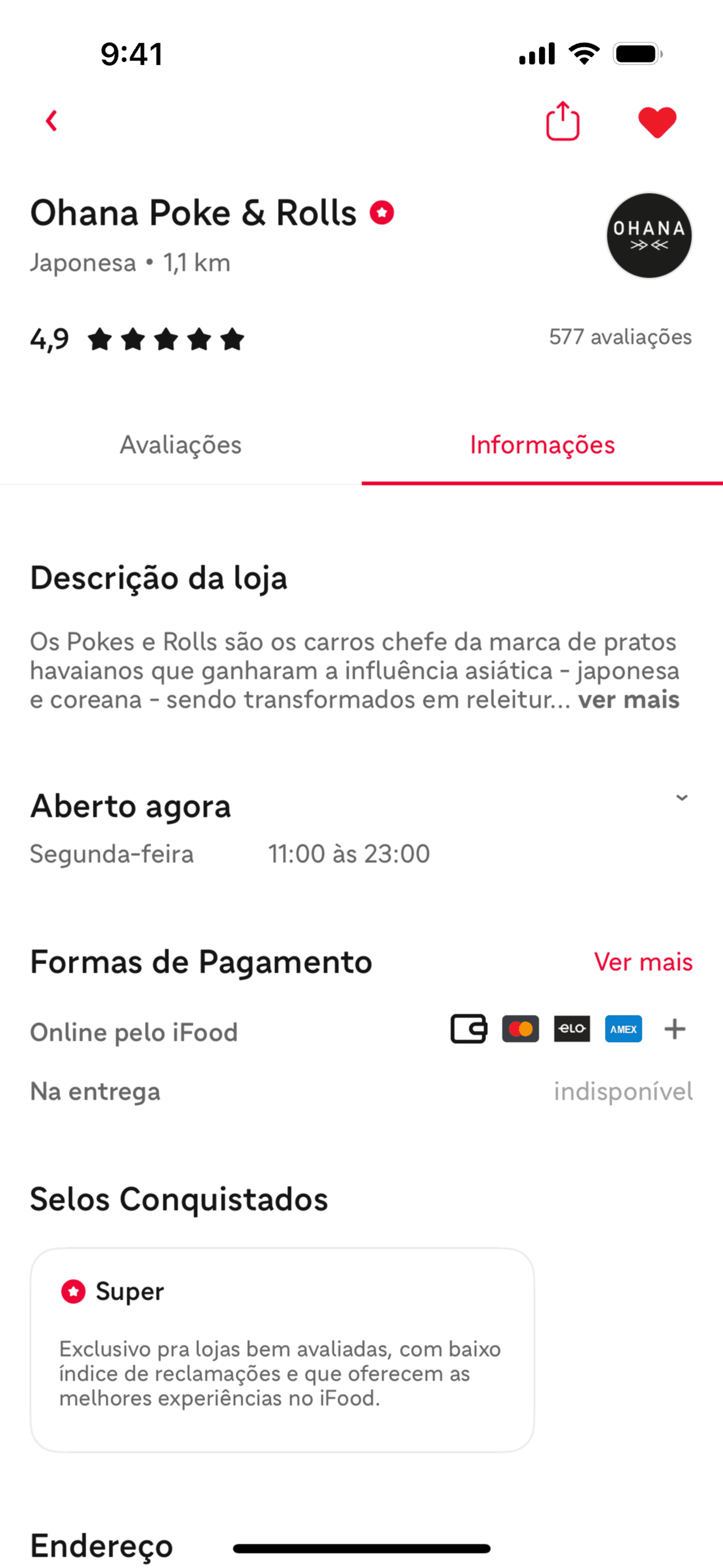 iFood iOS UI screenshot 11