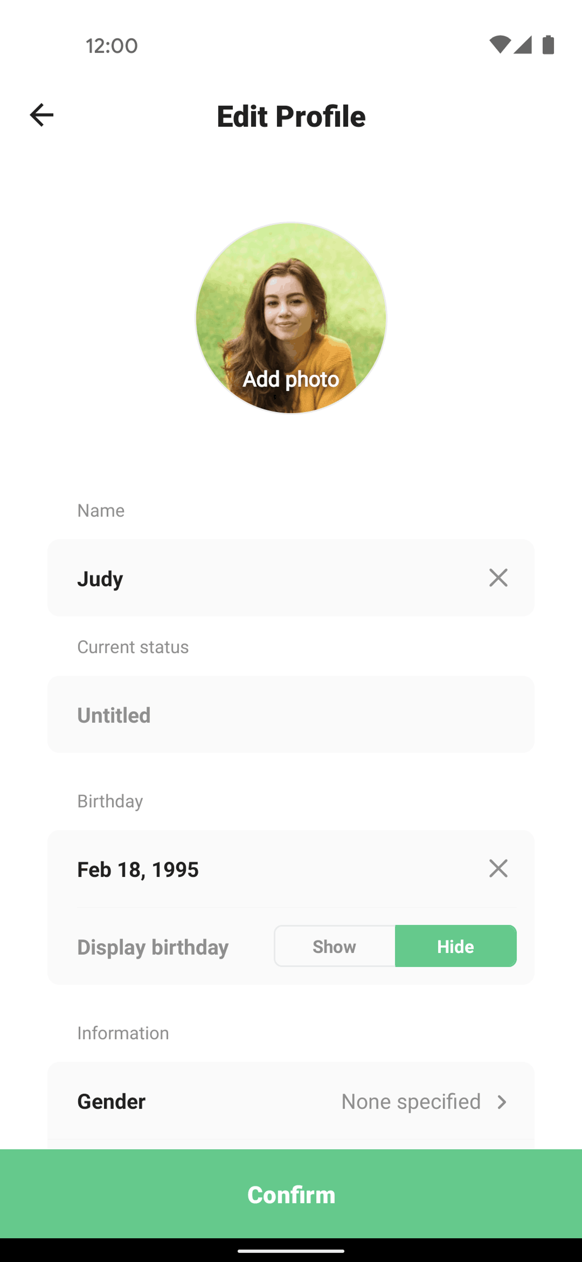 TimeTree Android UI screenshot 12