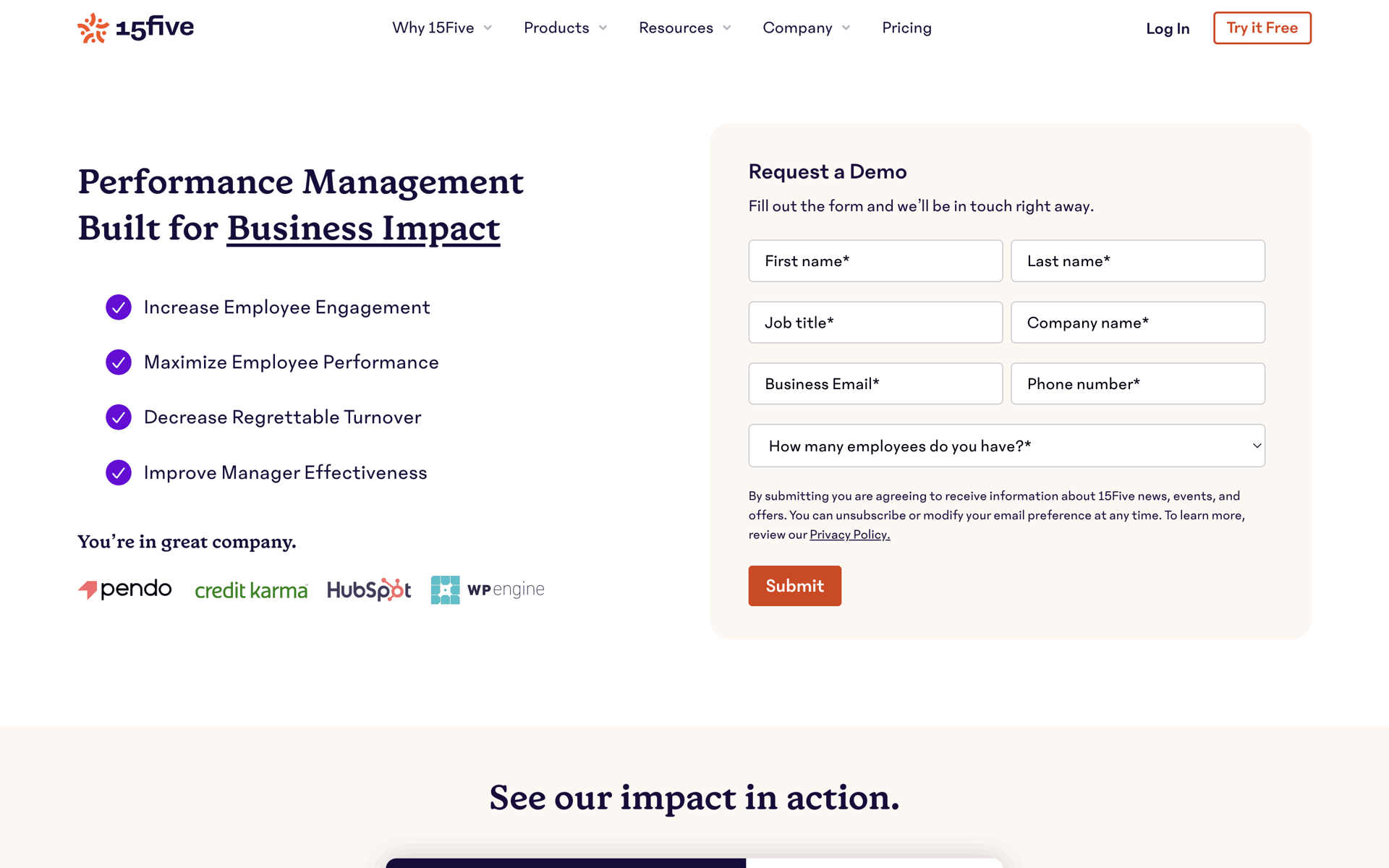 15Five Web UI screenshot 13