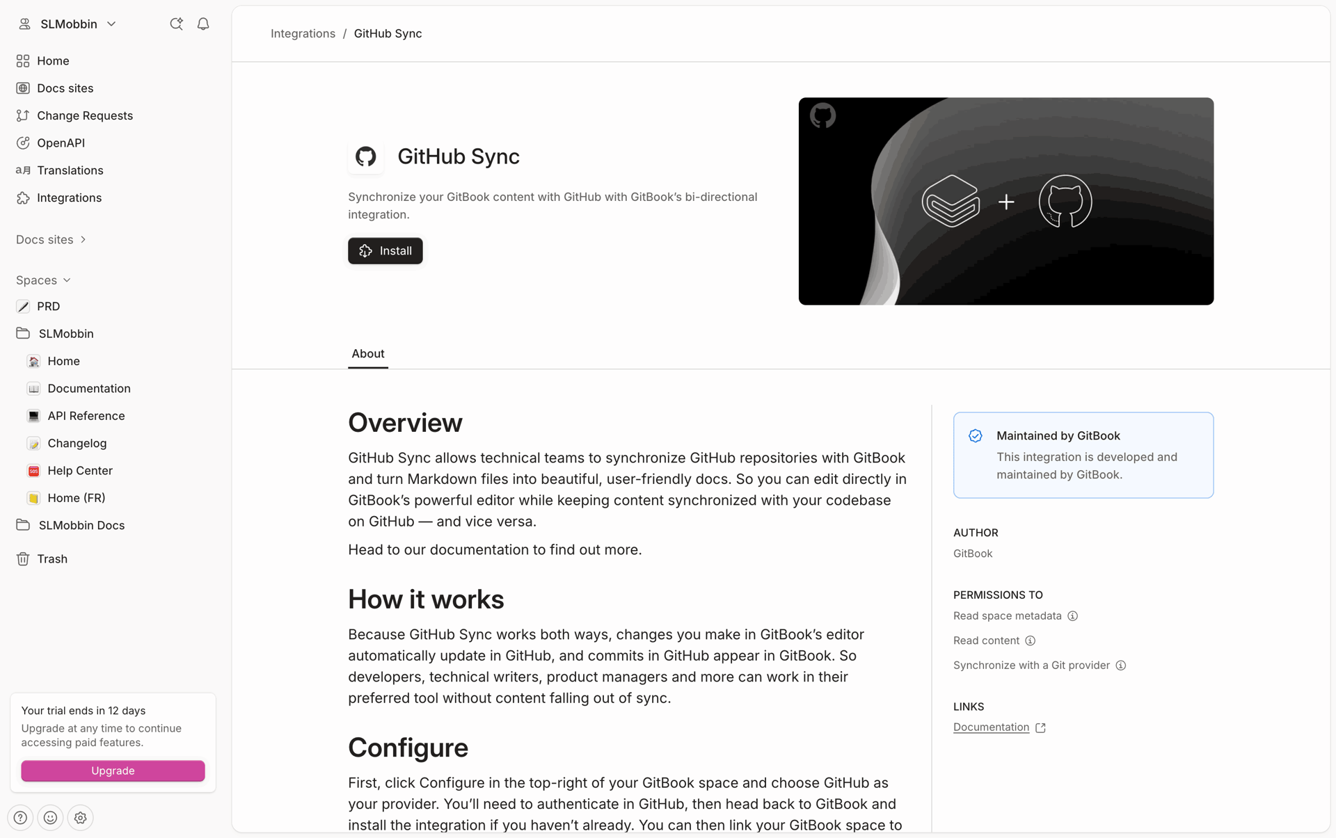 GitBook Web UI screenshot 12
