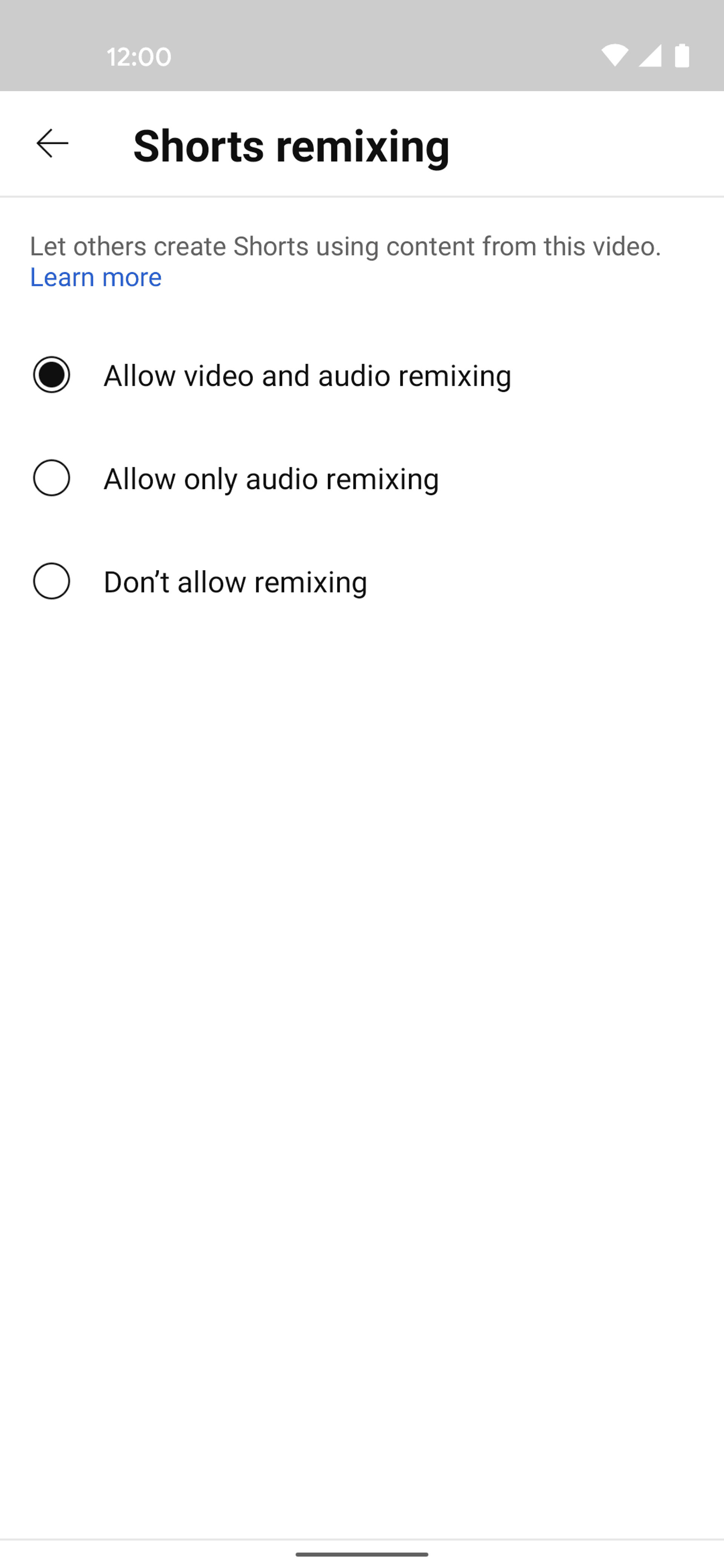 YouTube Studio Android UI screenshot 4