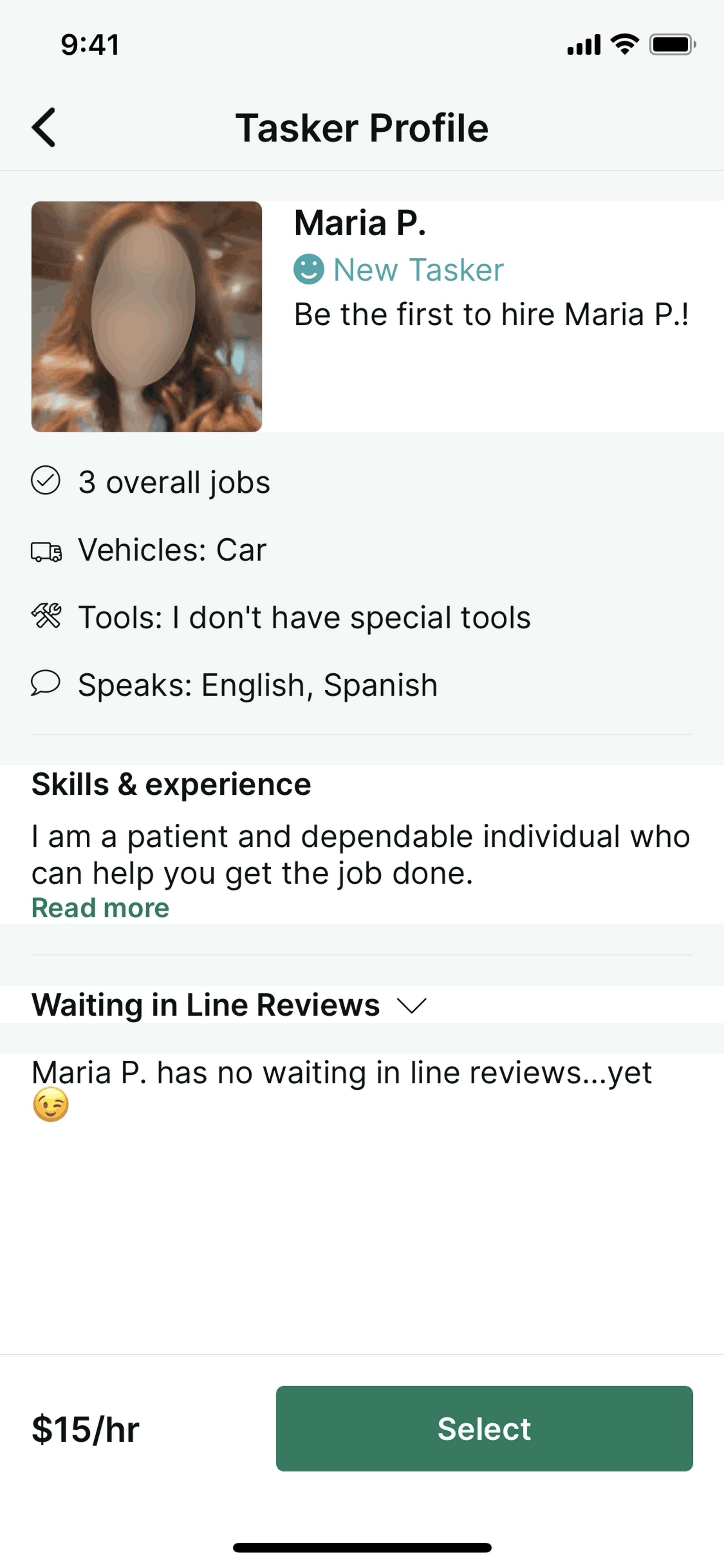 TaskRabbit iOS UI screenshot 14