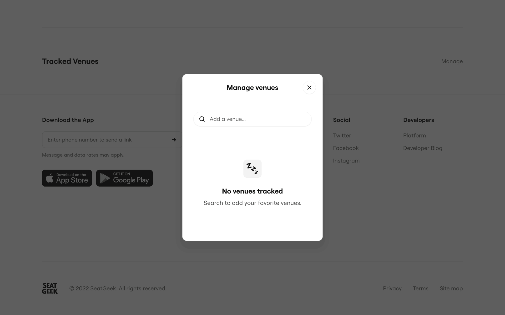 SeatGeek Web UI screenshot 2