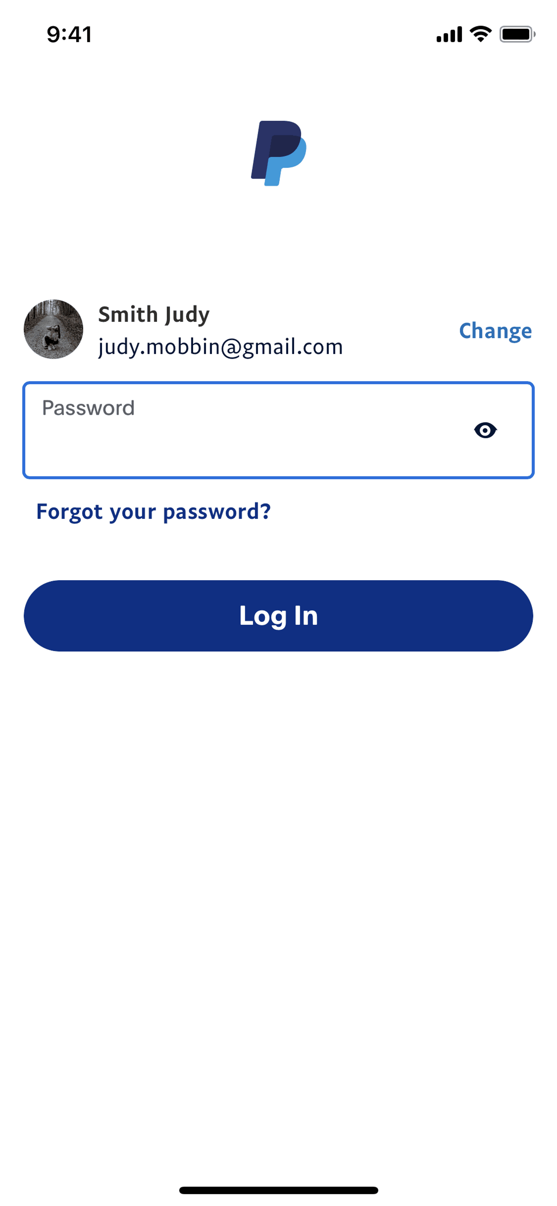 PayPal iOS UI screenshot 6