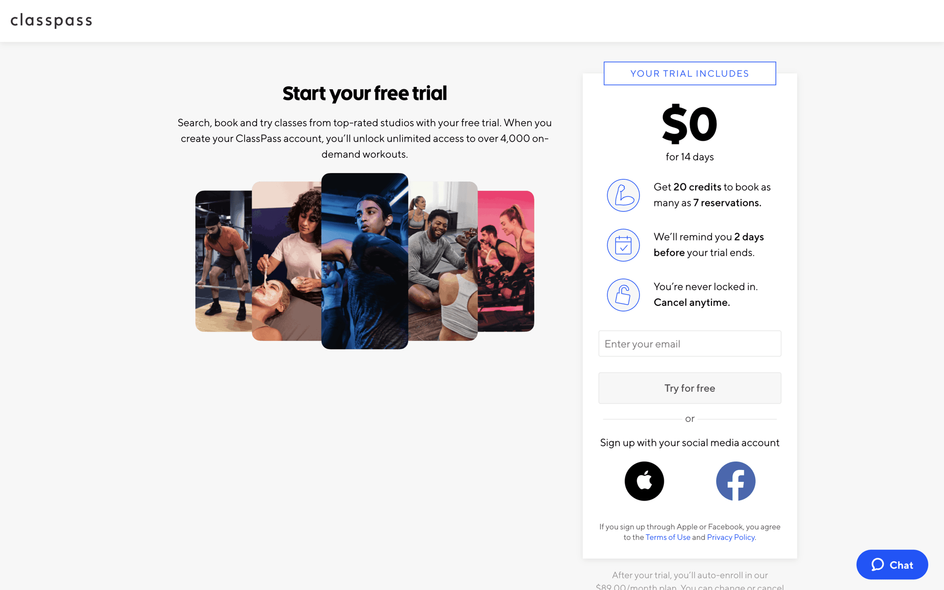 ClassPass Web UI screenshot 17