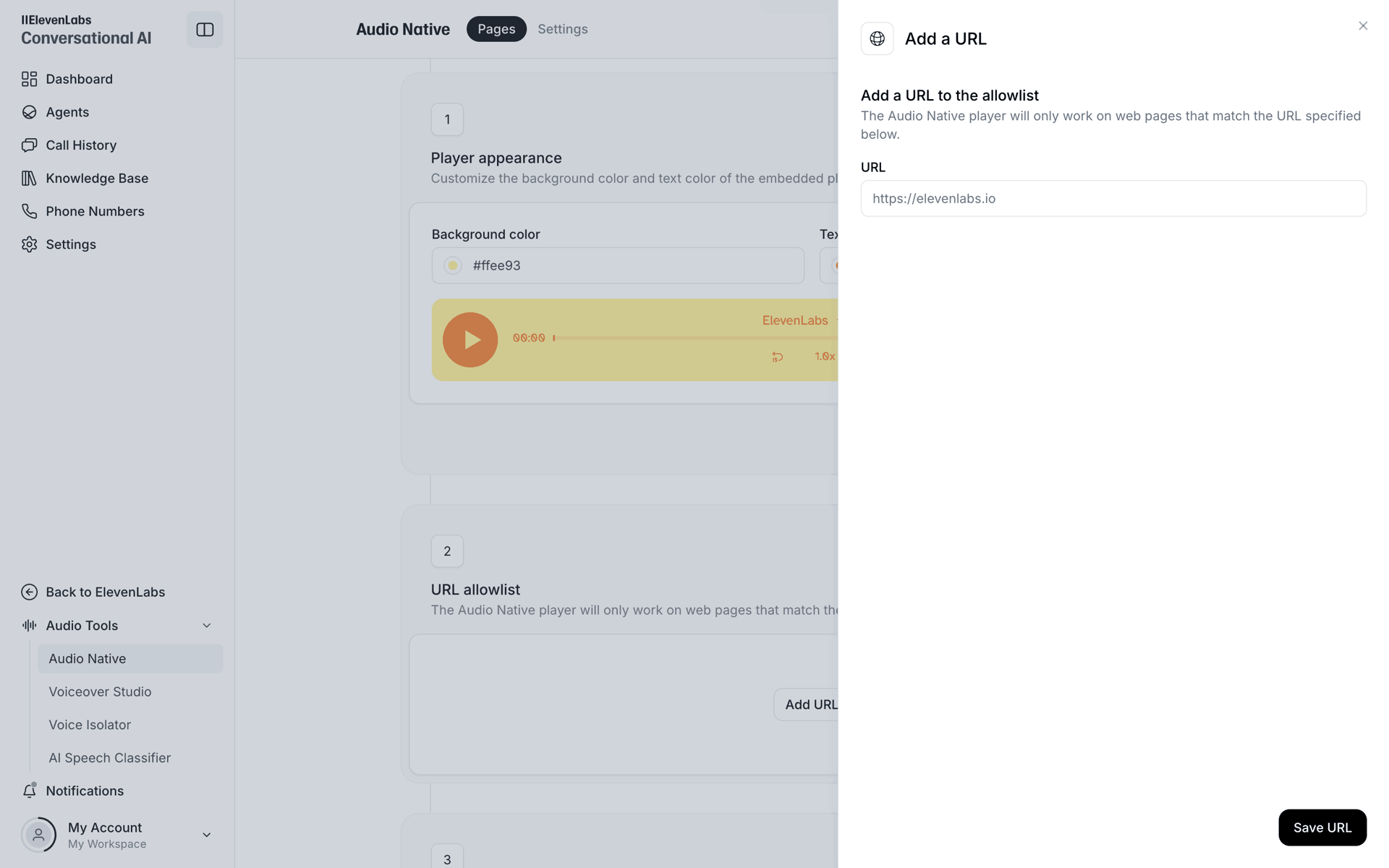 ElevenLabs Web UI screenshot 5