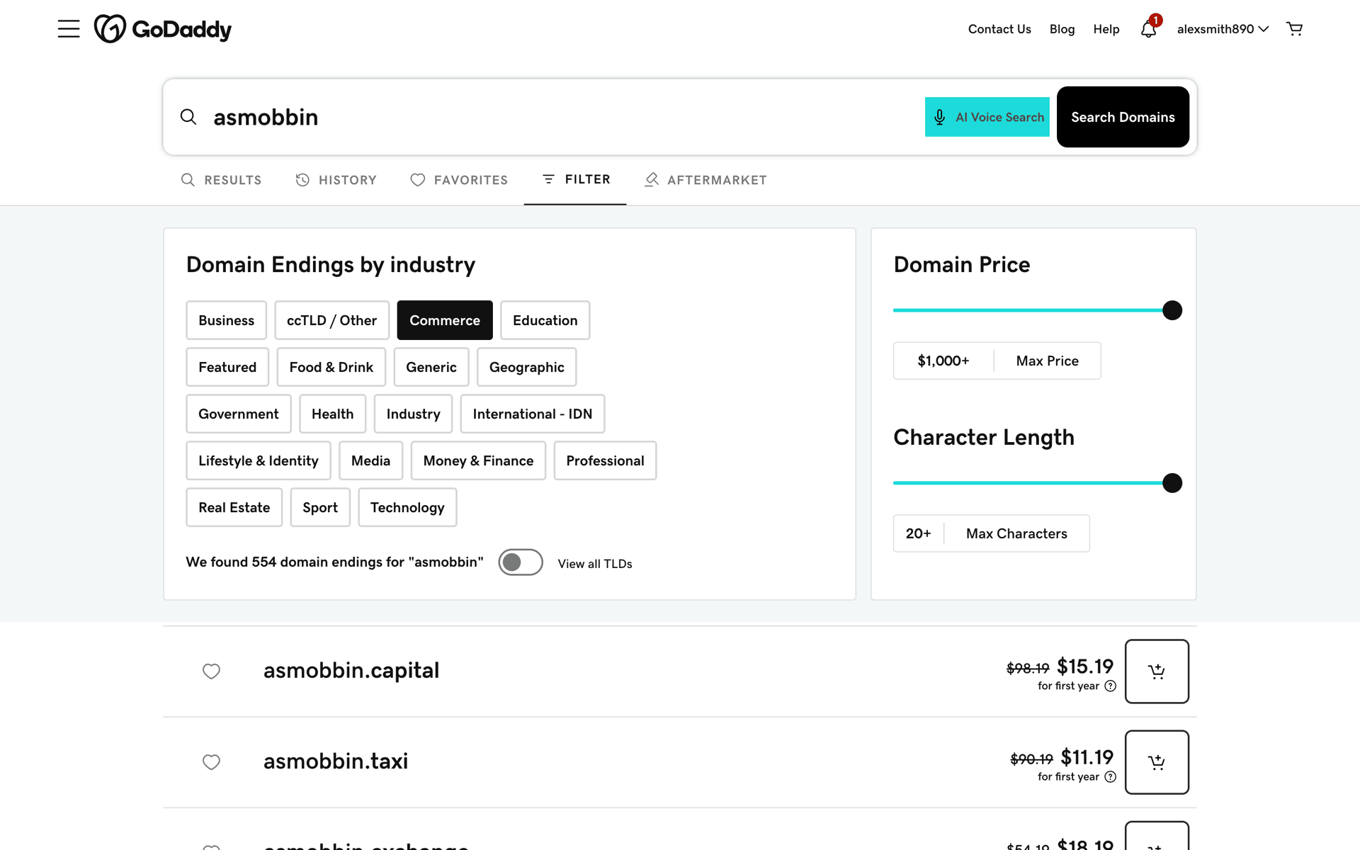 GoDaddy Web UI screenshot 10