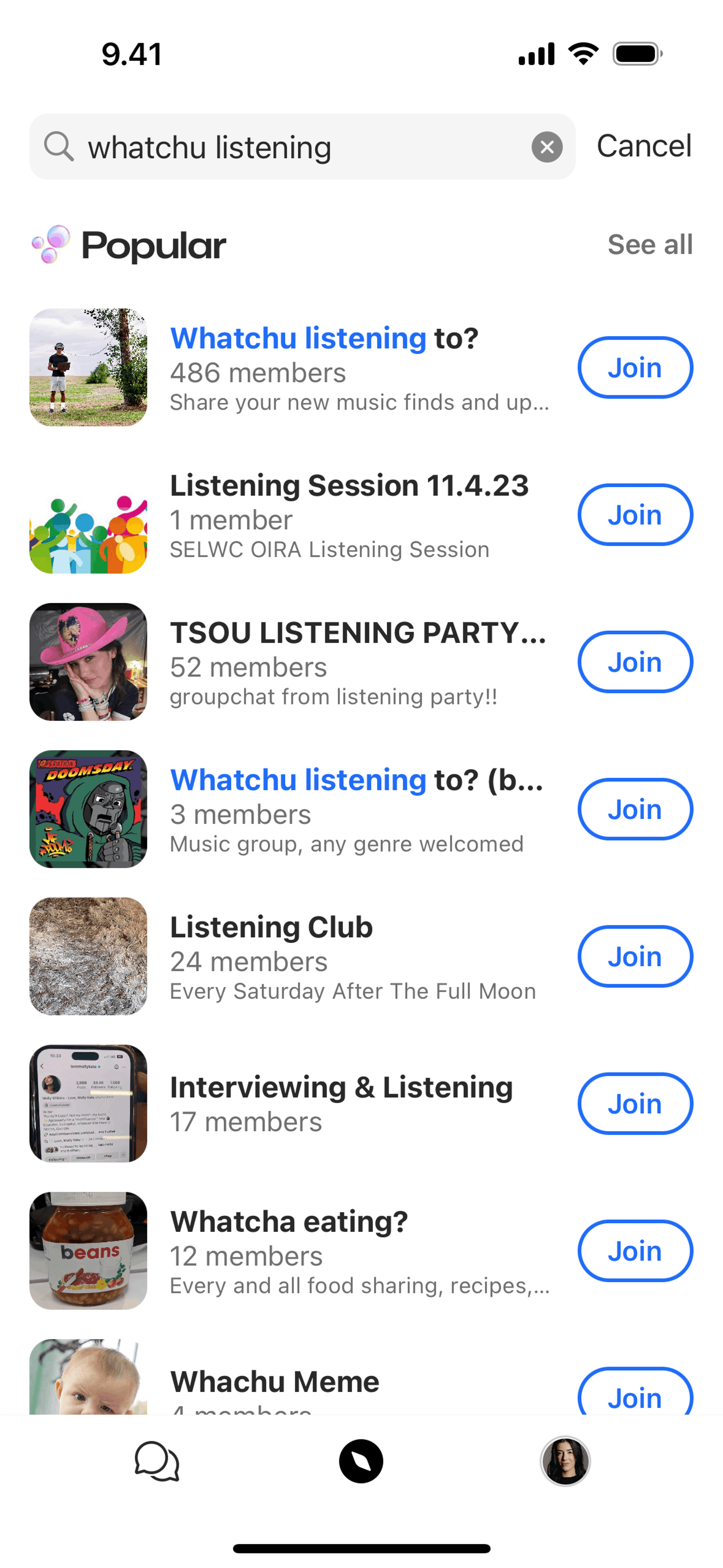 GroupMe iOS UI screenshot 22