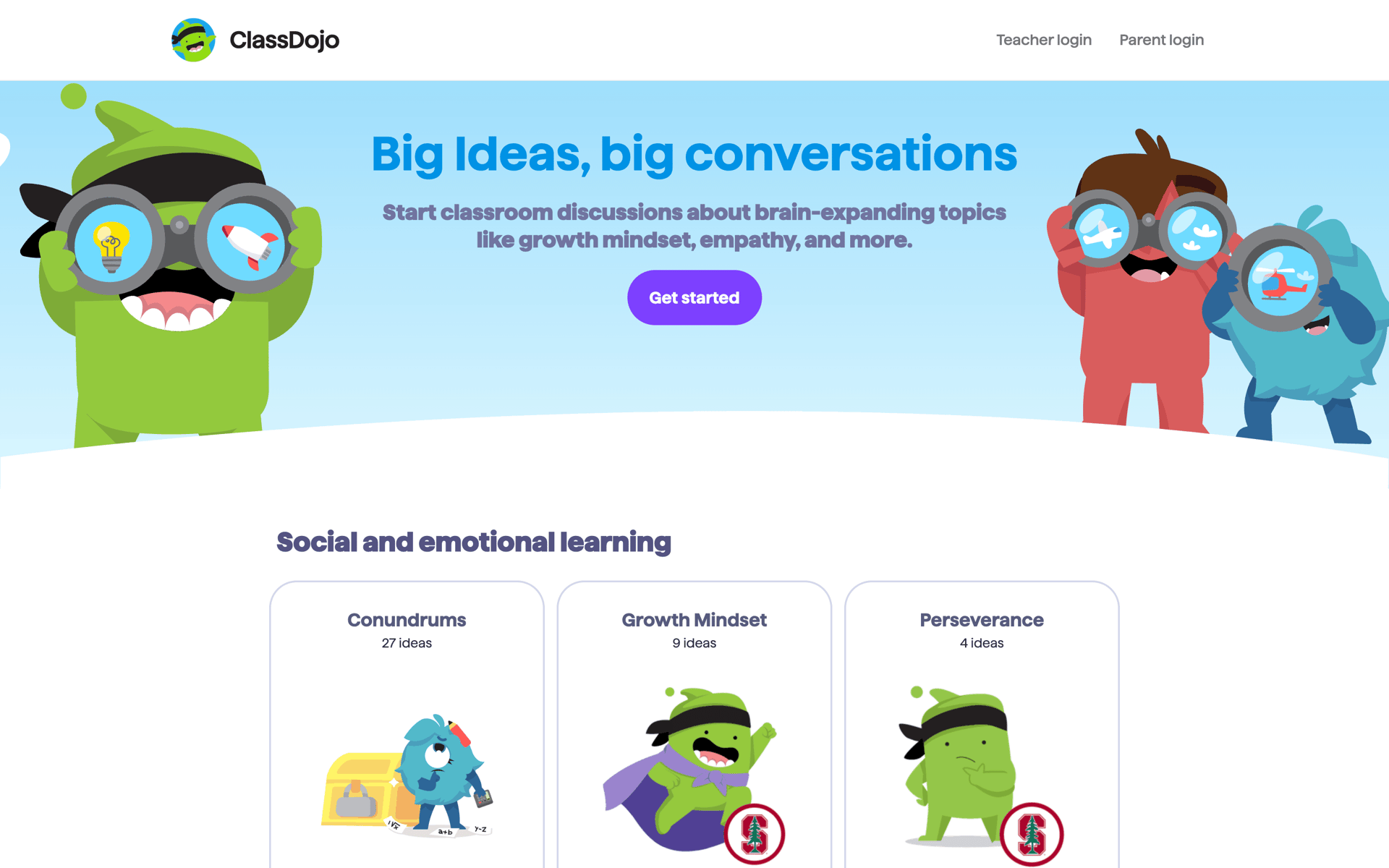 ClassDojo Web UI screenshot 11