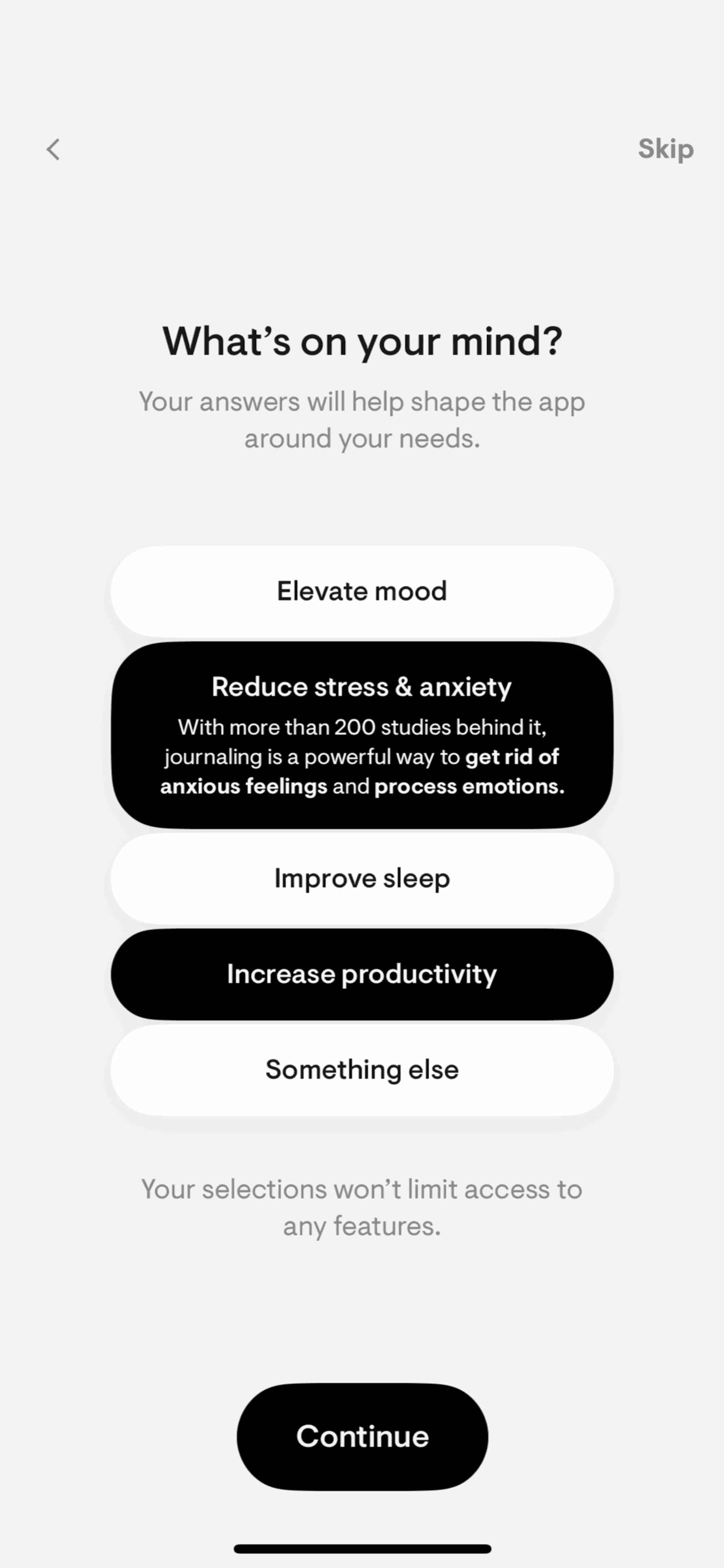 stoic. iOS UI screenshot 3