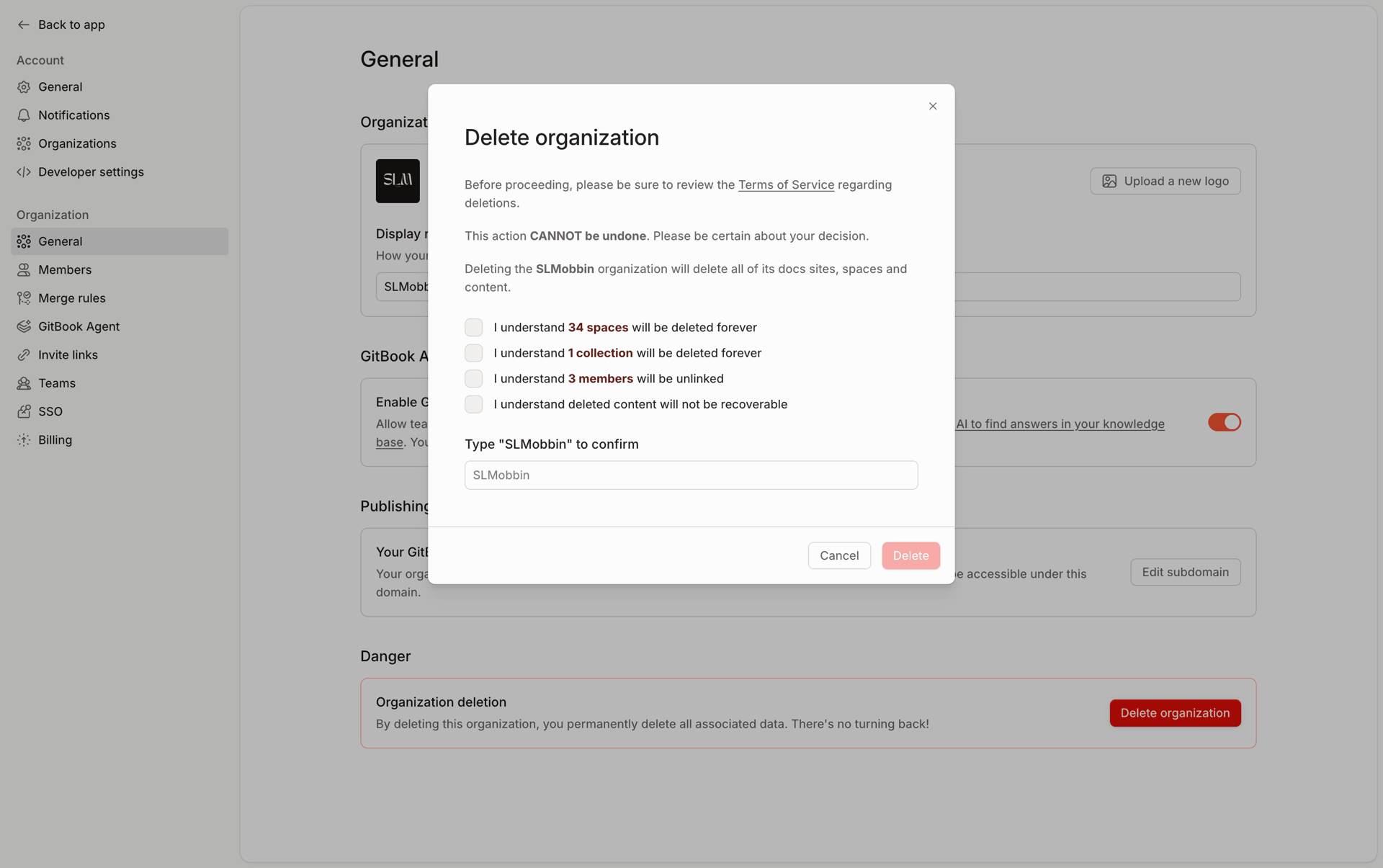GitBook Web UI screenshot 9