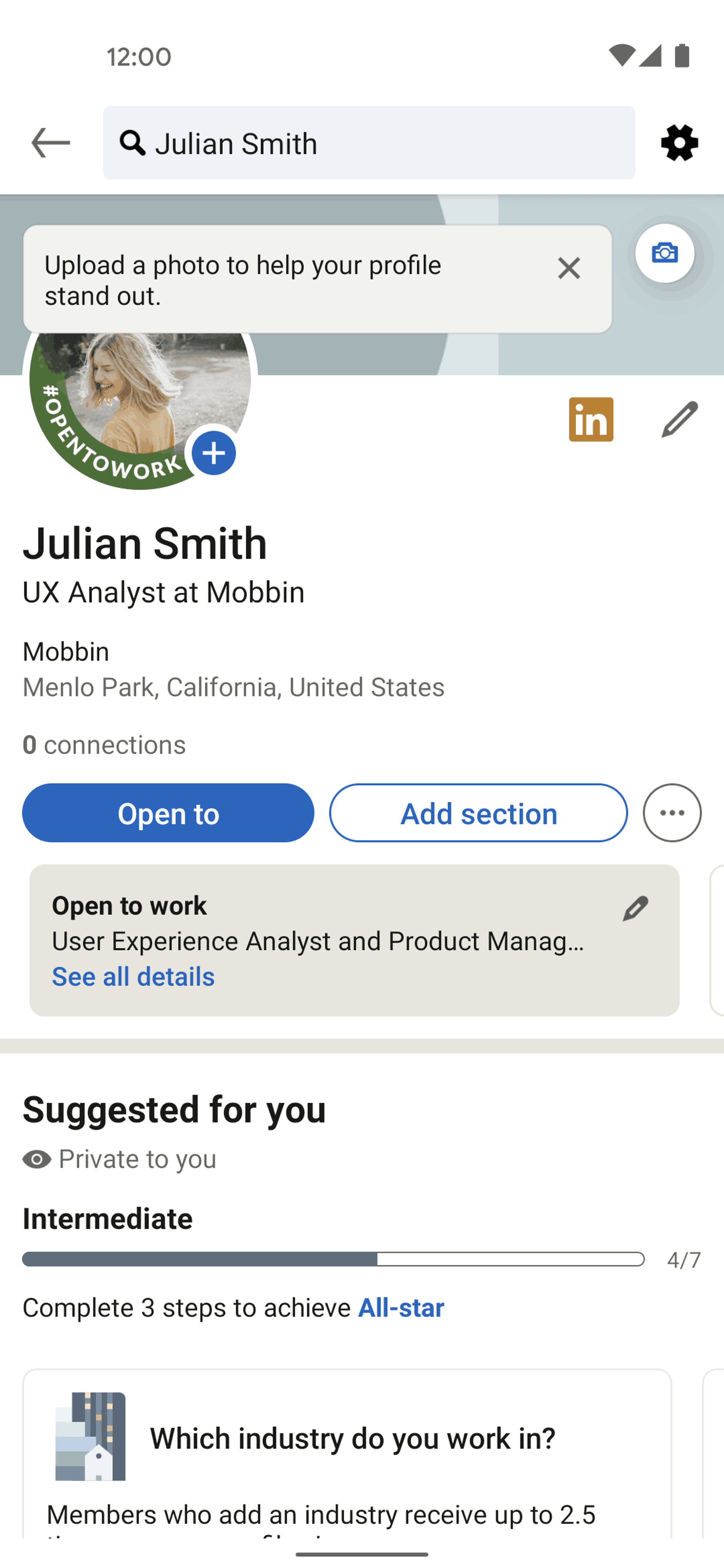 LinkedIn Android UI screenshot 8