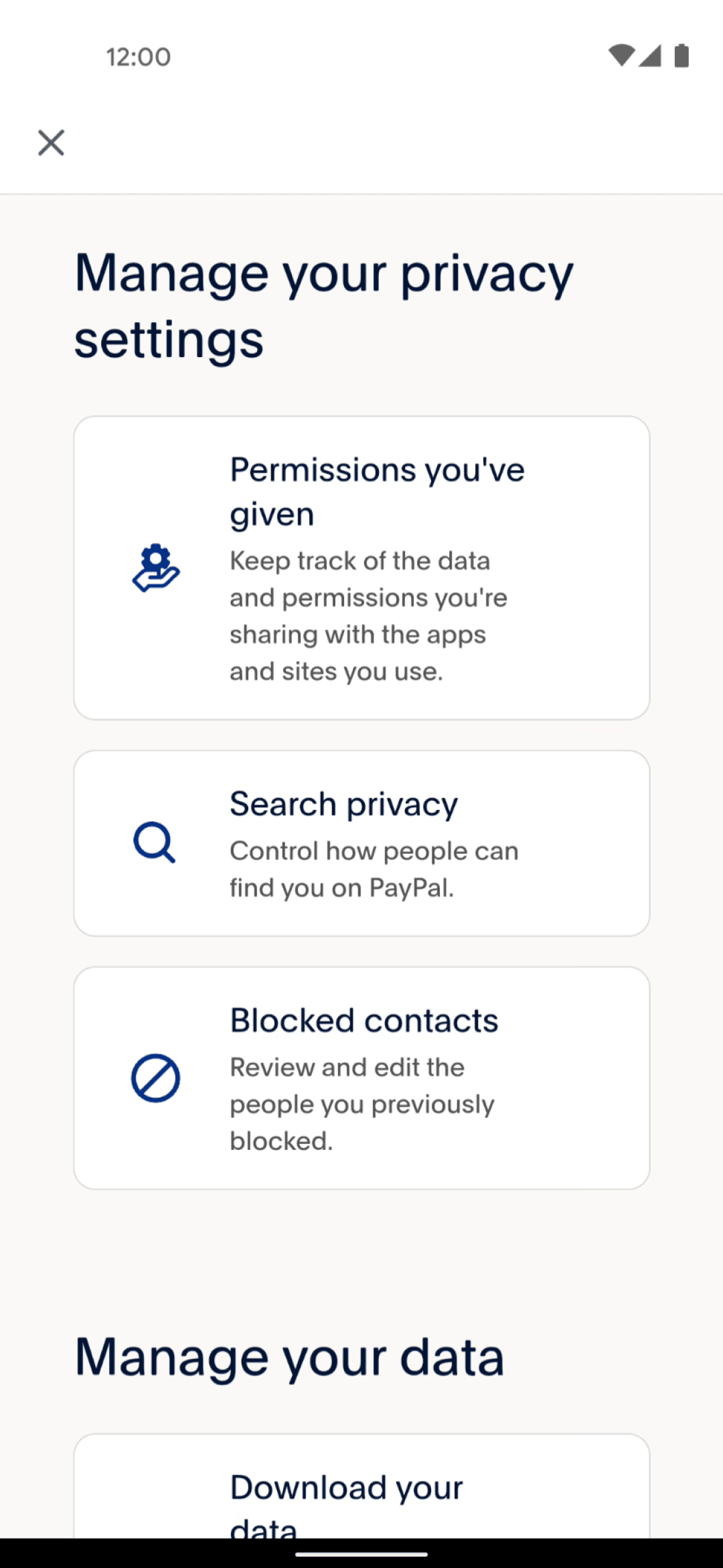 PayPal Android UI screenshot 20
