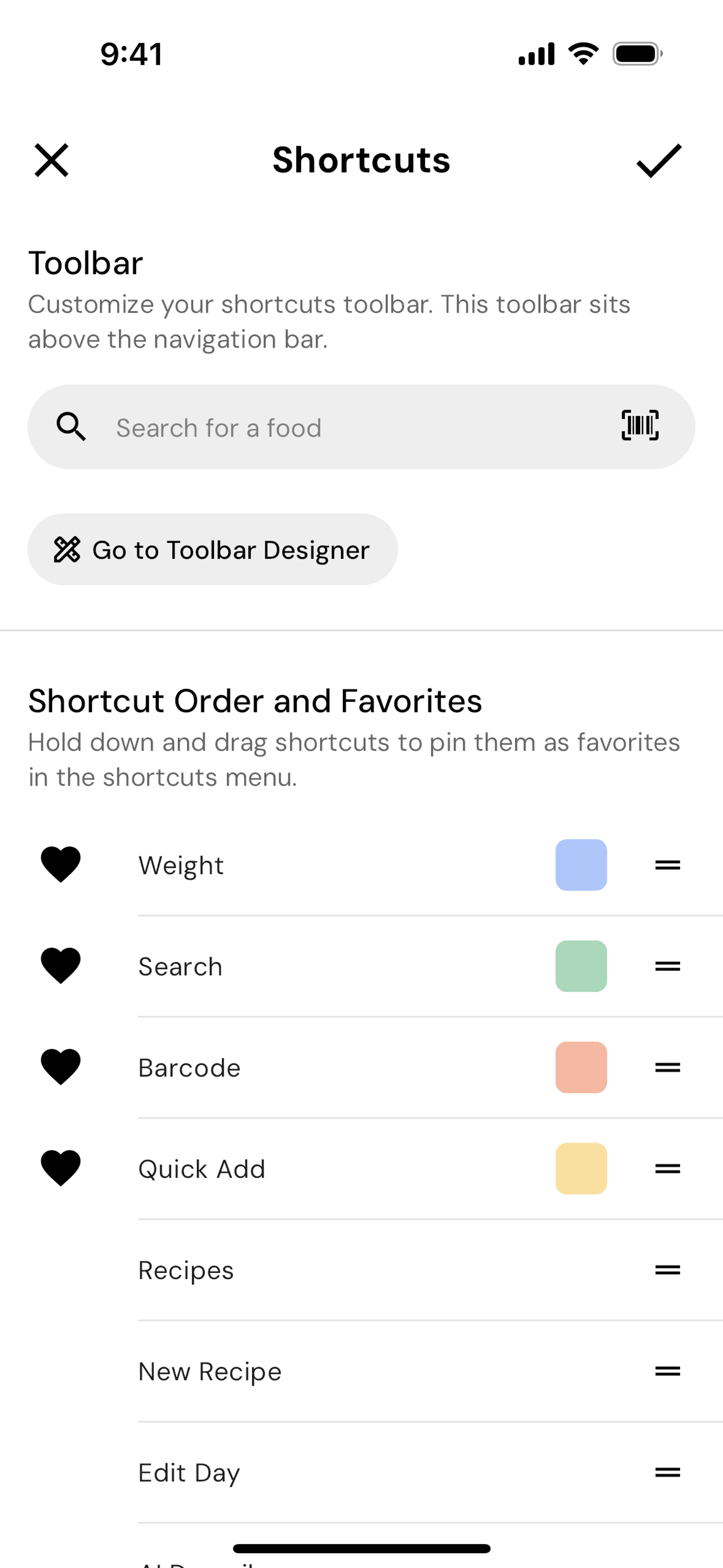 MacroFactor iOS UI screenshot 19