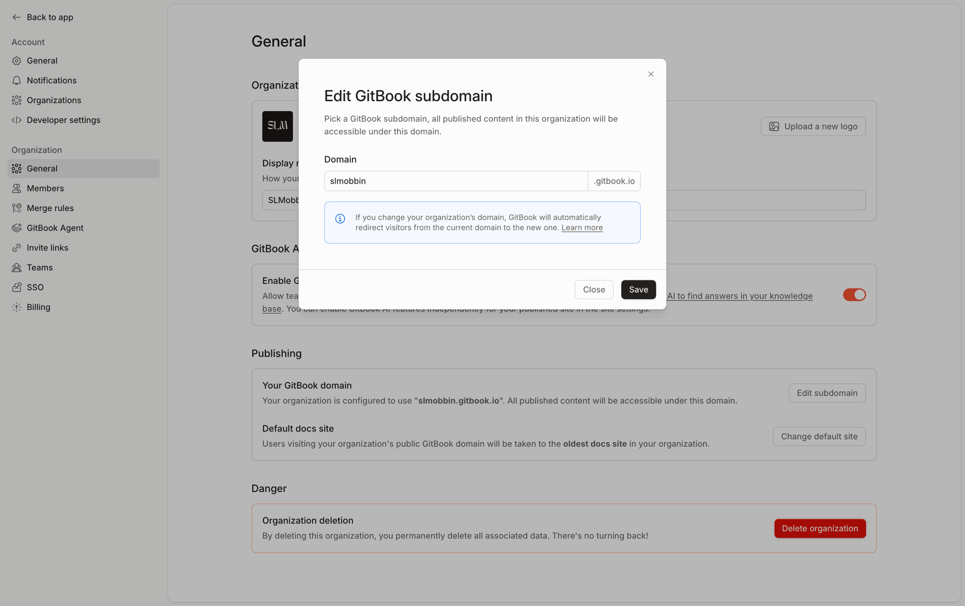 GitBook Web UI screenshot 10