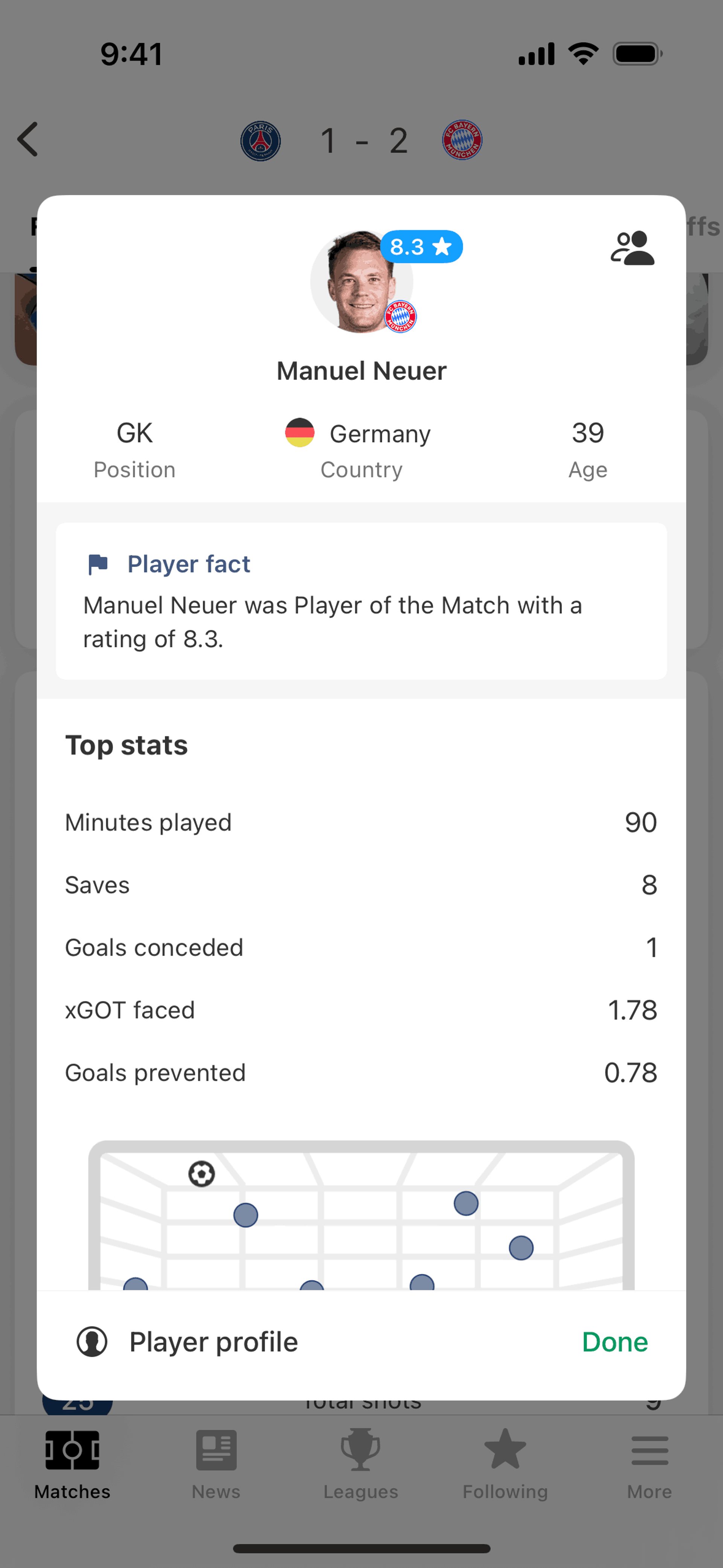 FotMob iOS UI screenshot 13