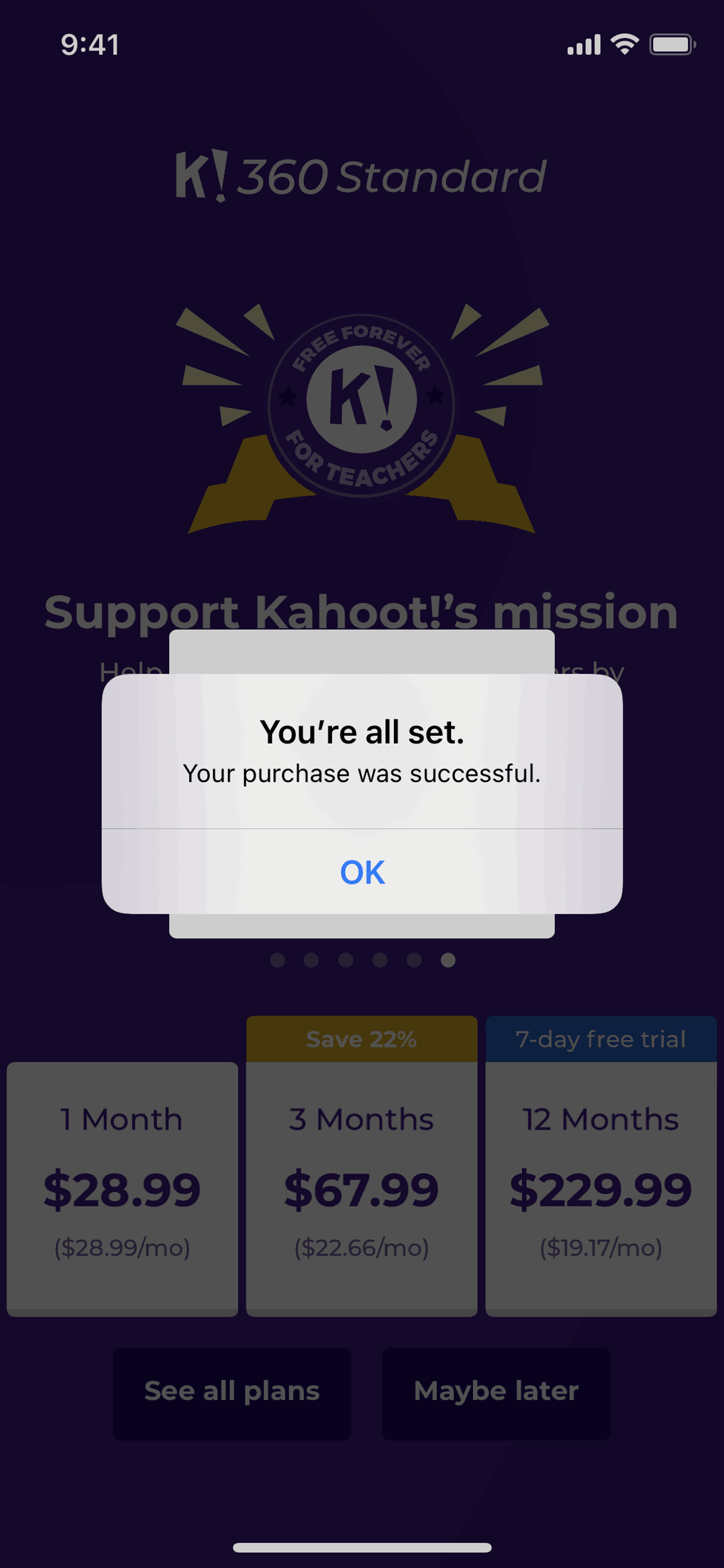 Kahoot! iOS UI screenshot 23