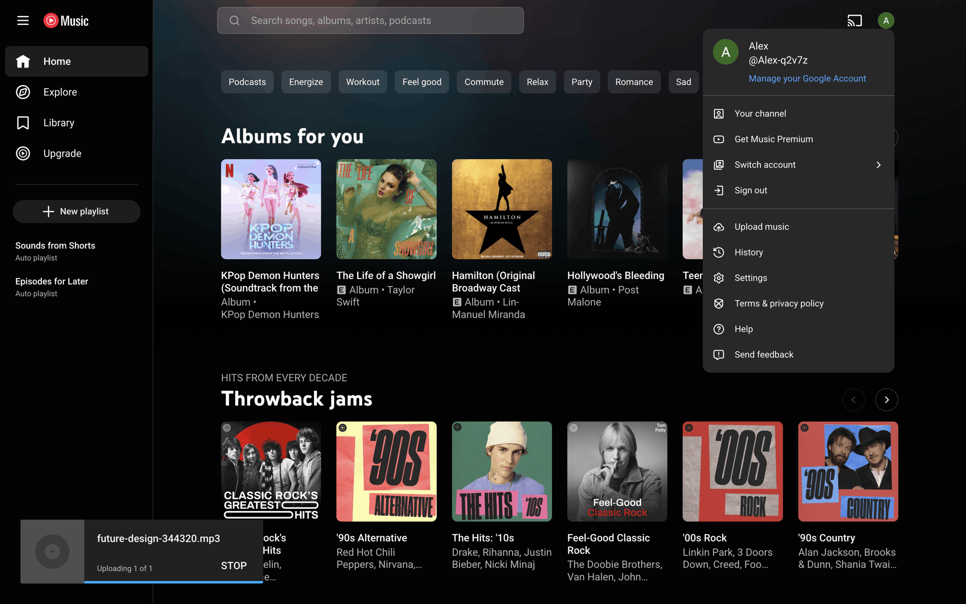 YouTube Music Web UI screenshot 20