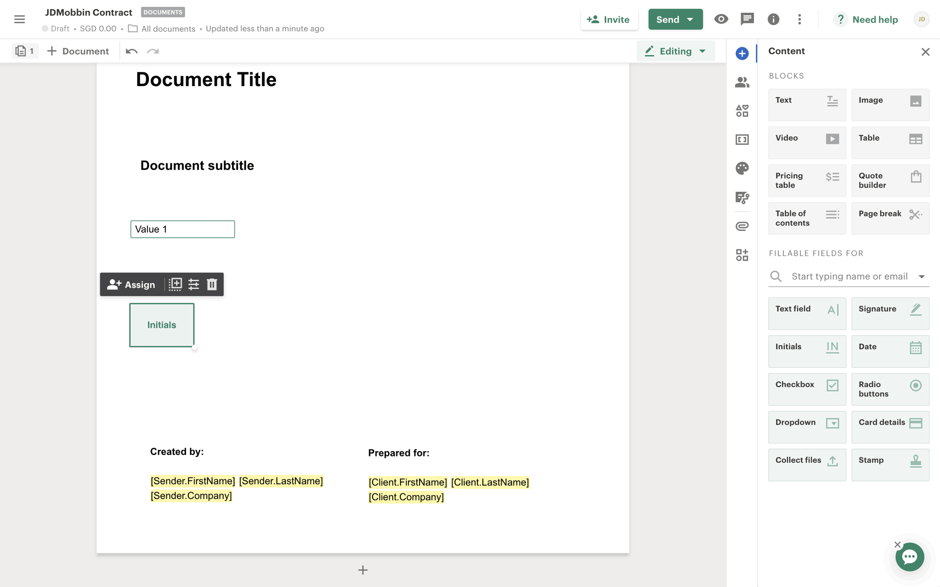 PandaDoc Web UI screenshot 4