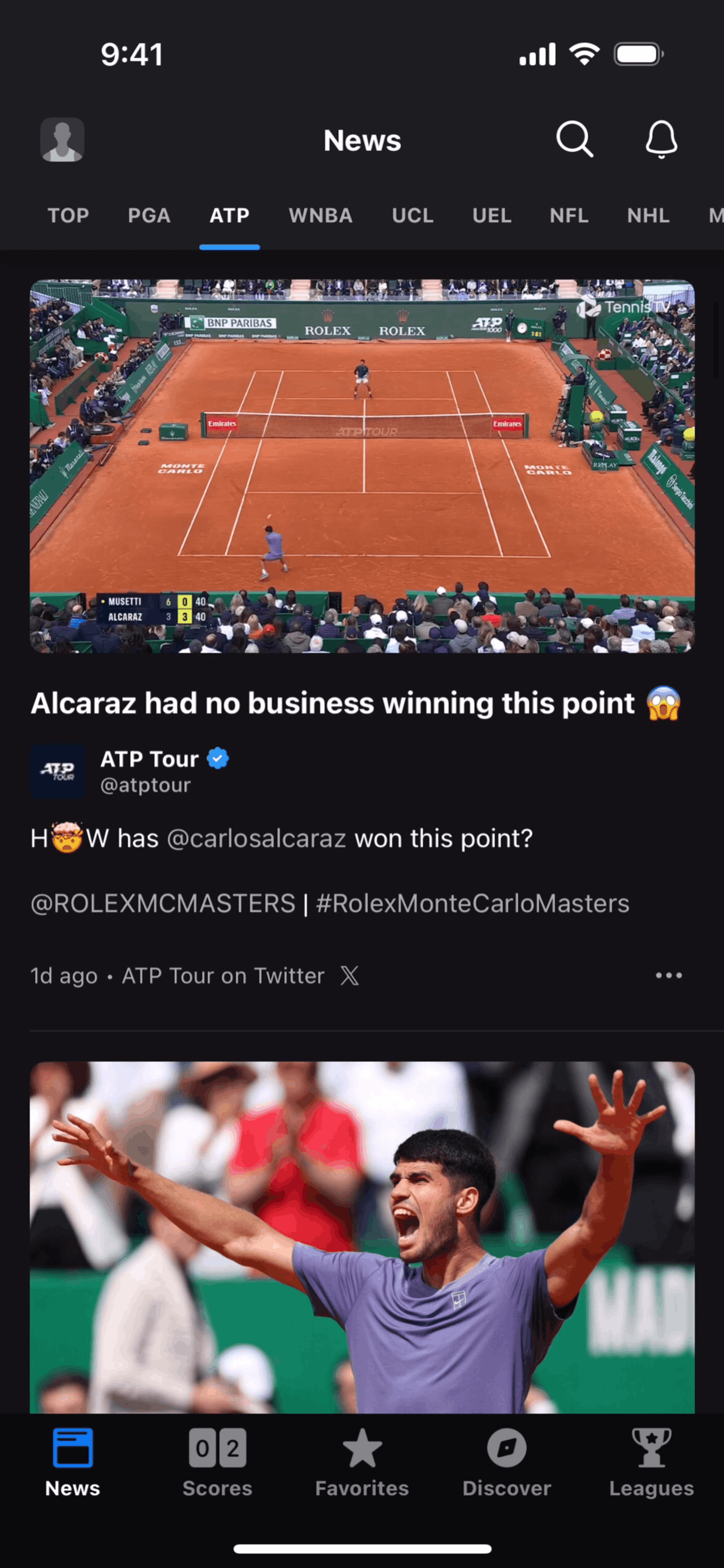 theScore iOS UI screenshot 17