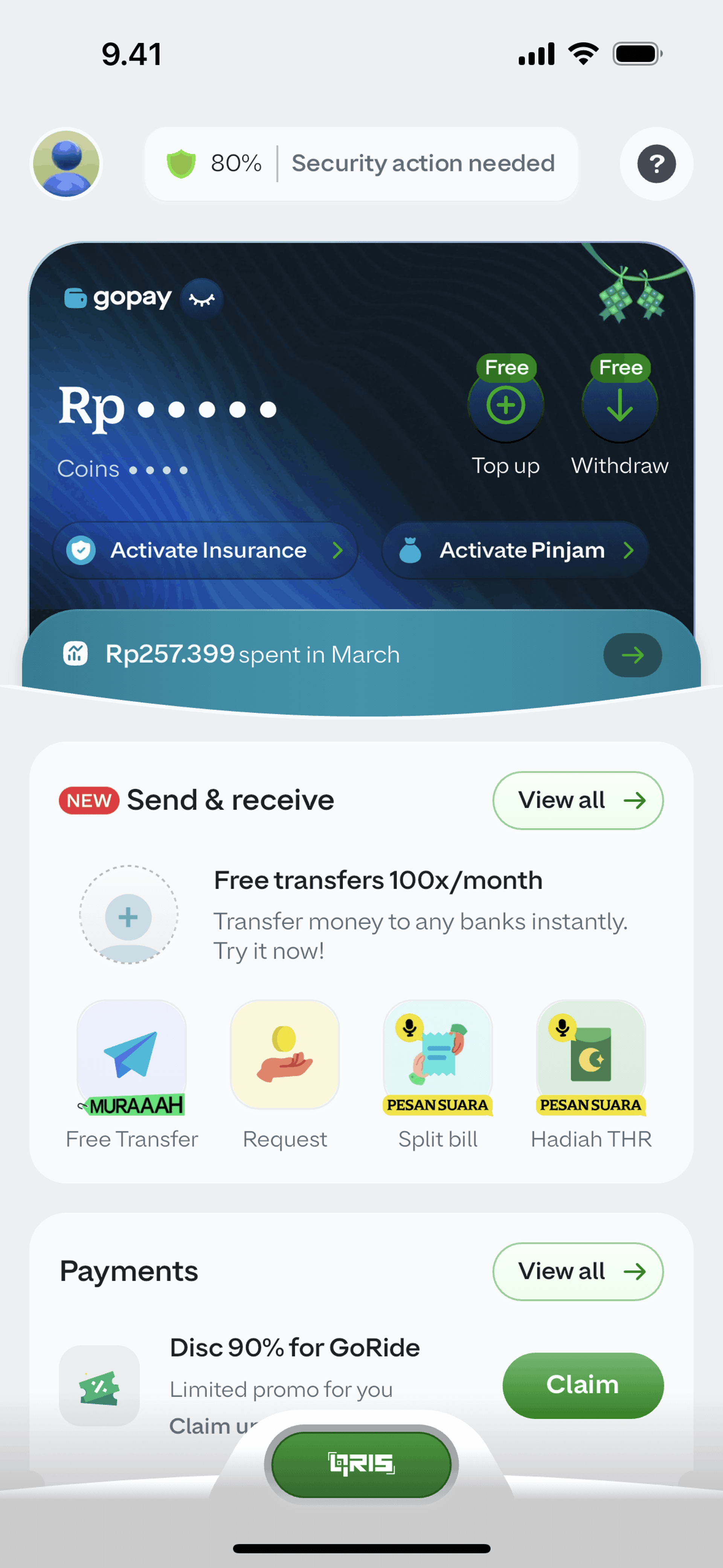 GoPay iOS UI screenshot 16