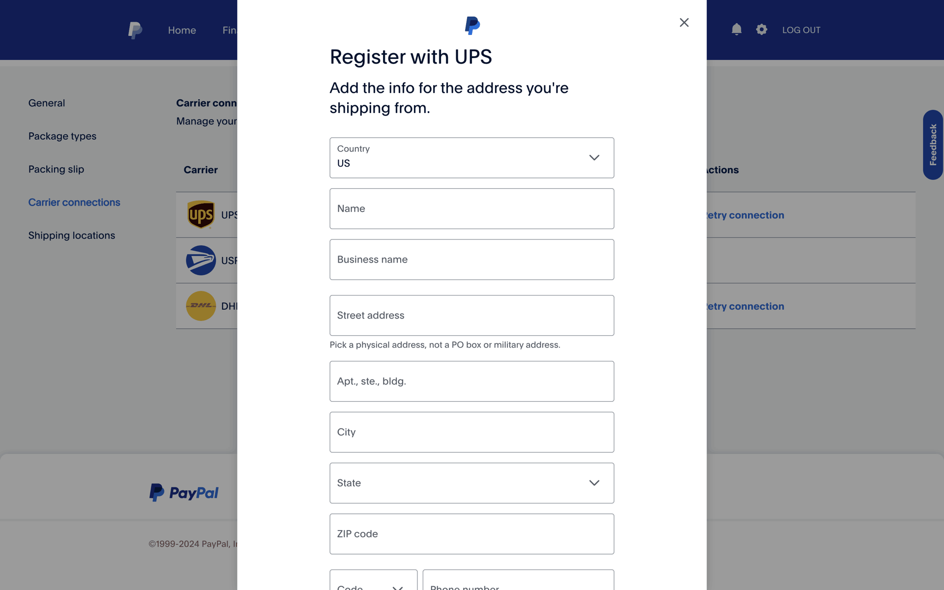 PayPal Web UI screenshot 13