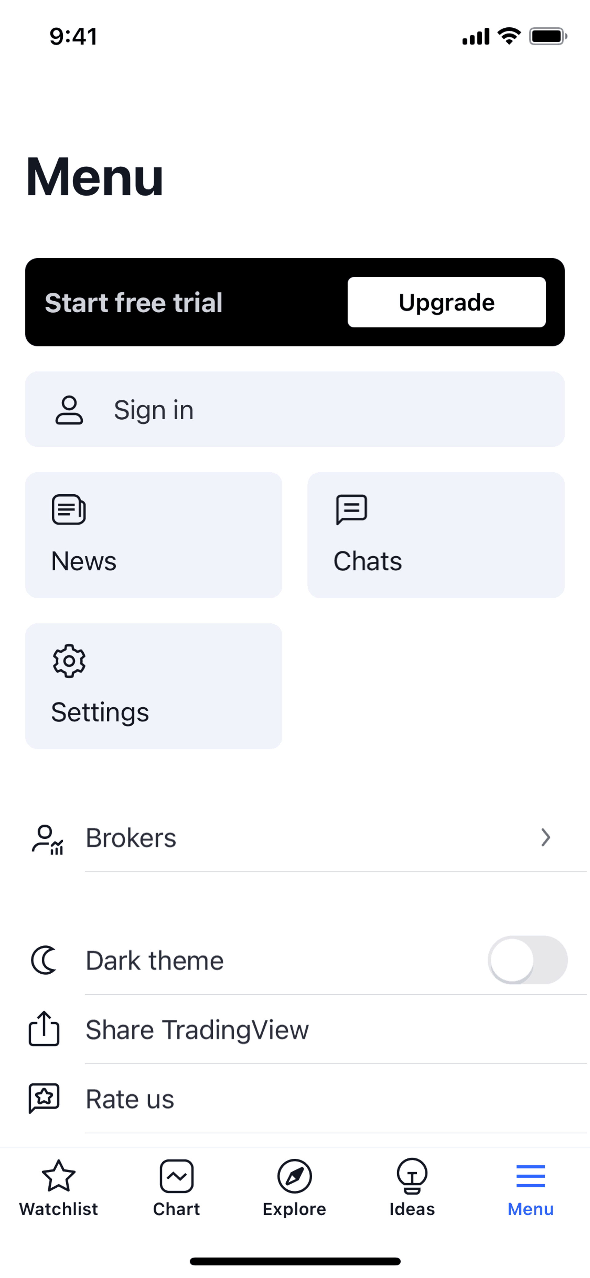 TradingView iOS UI screenshot 6