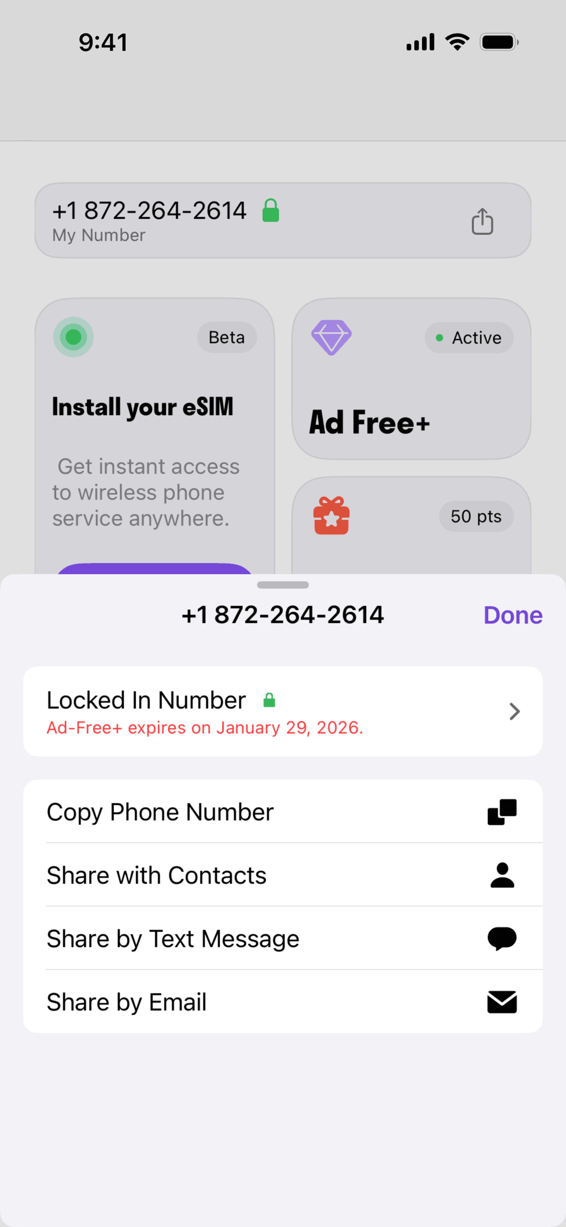 TextNow iOS UI screenshot 22