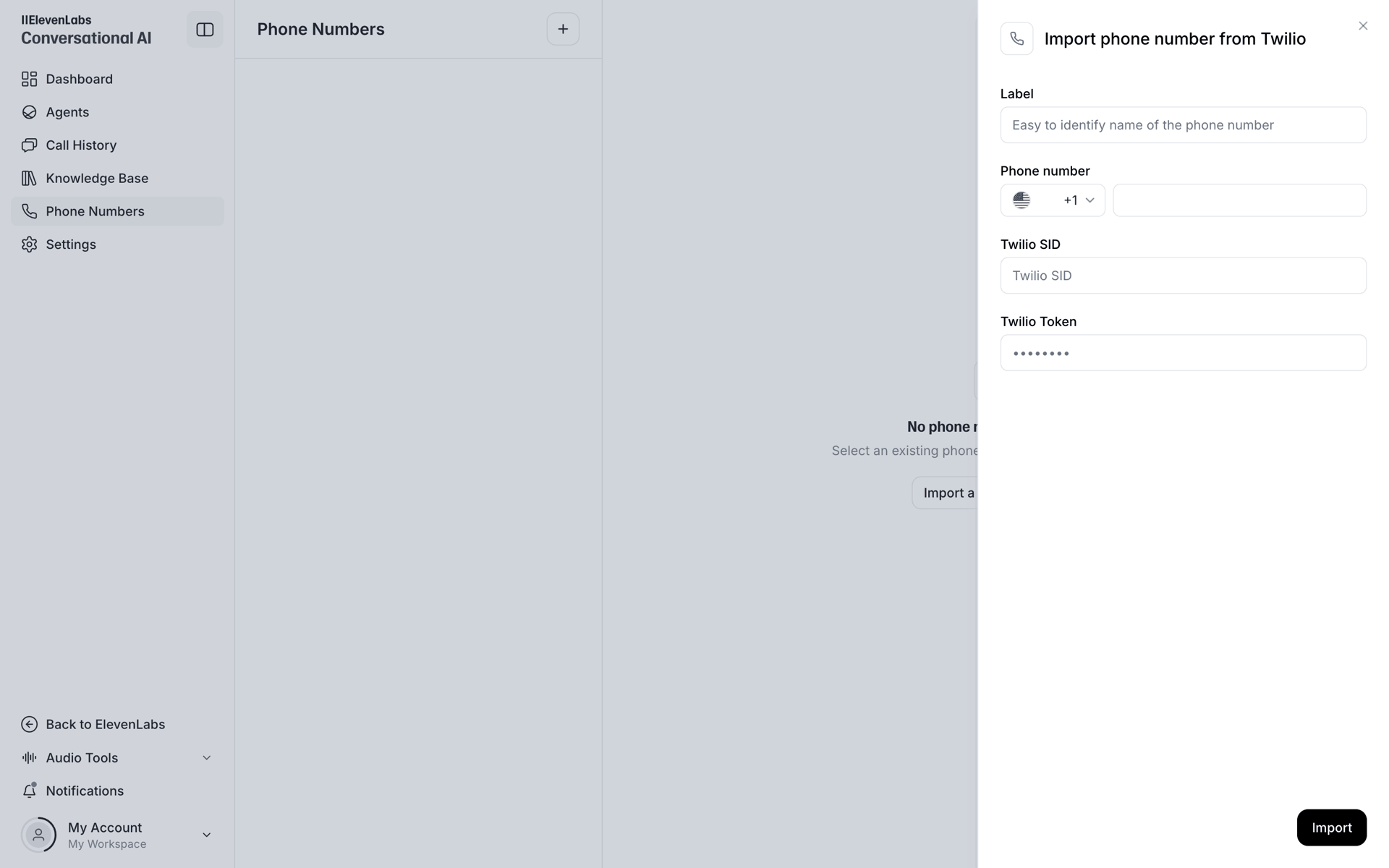 ElevenLabs Web UI screenshot 8
