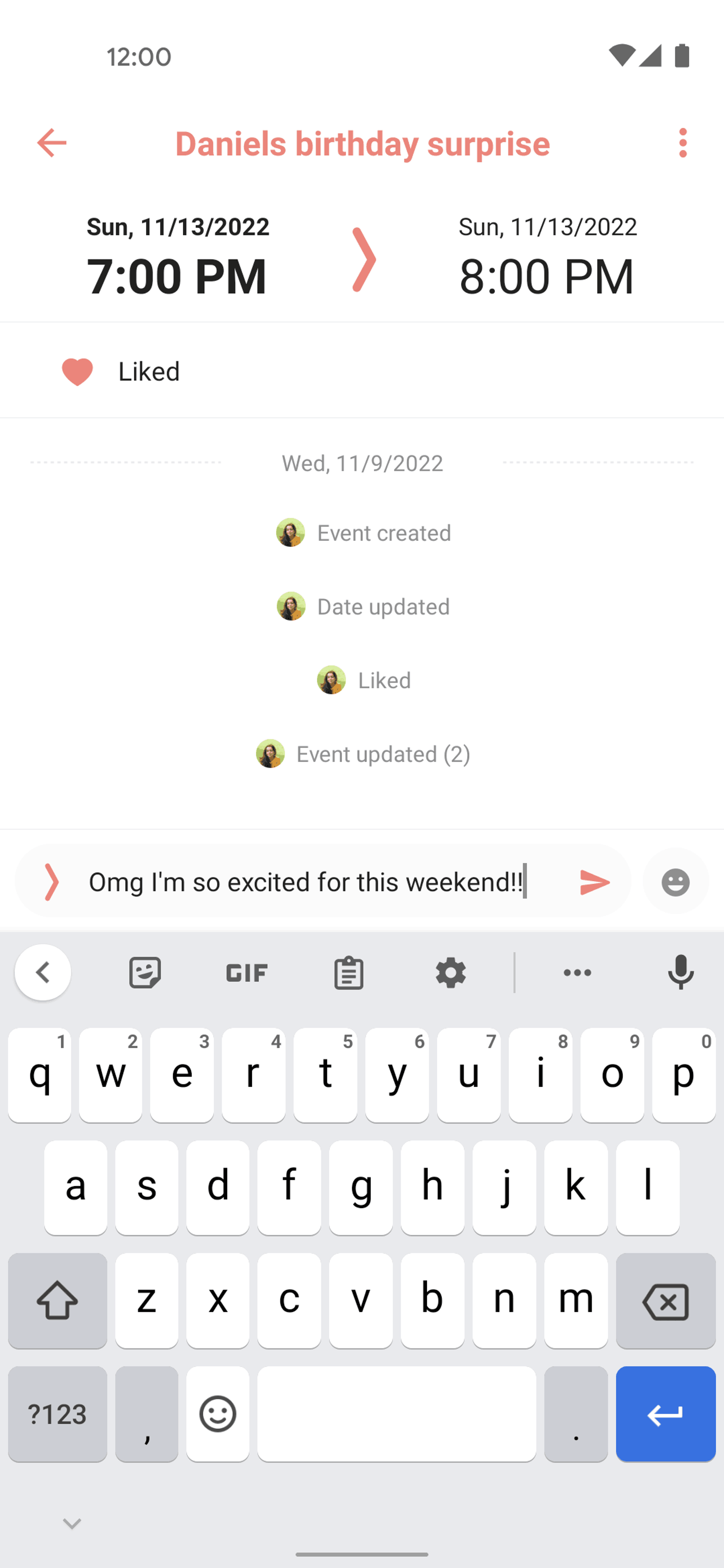 TimeTree Android UI screenshot 5