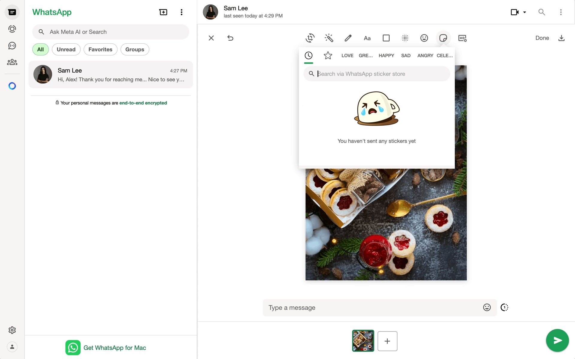 WhatsApp Web UI screenshot 3