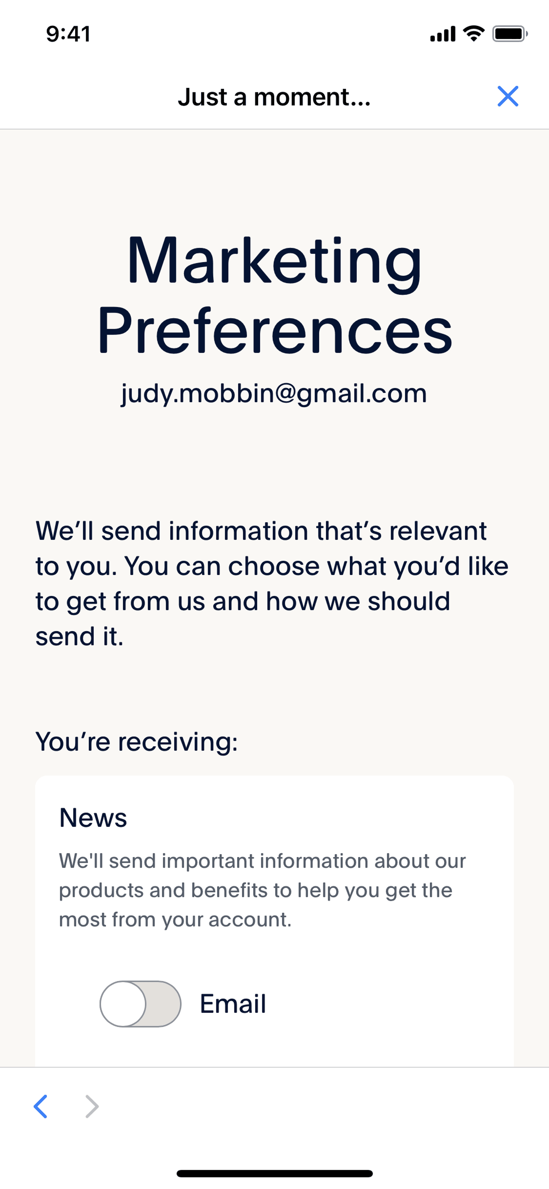 PayPal iOS UI screenshot 24