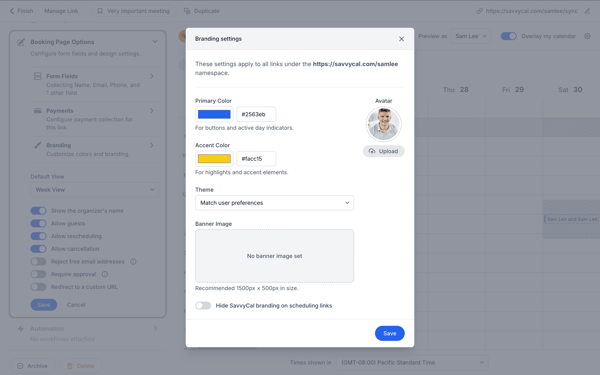 SavvyCal Web UI screenshot 12