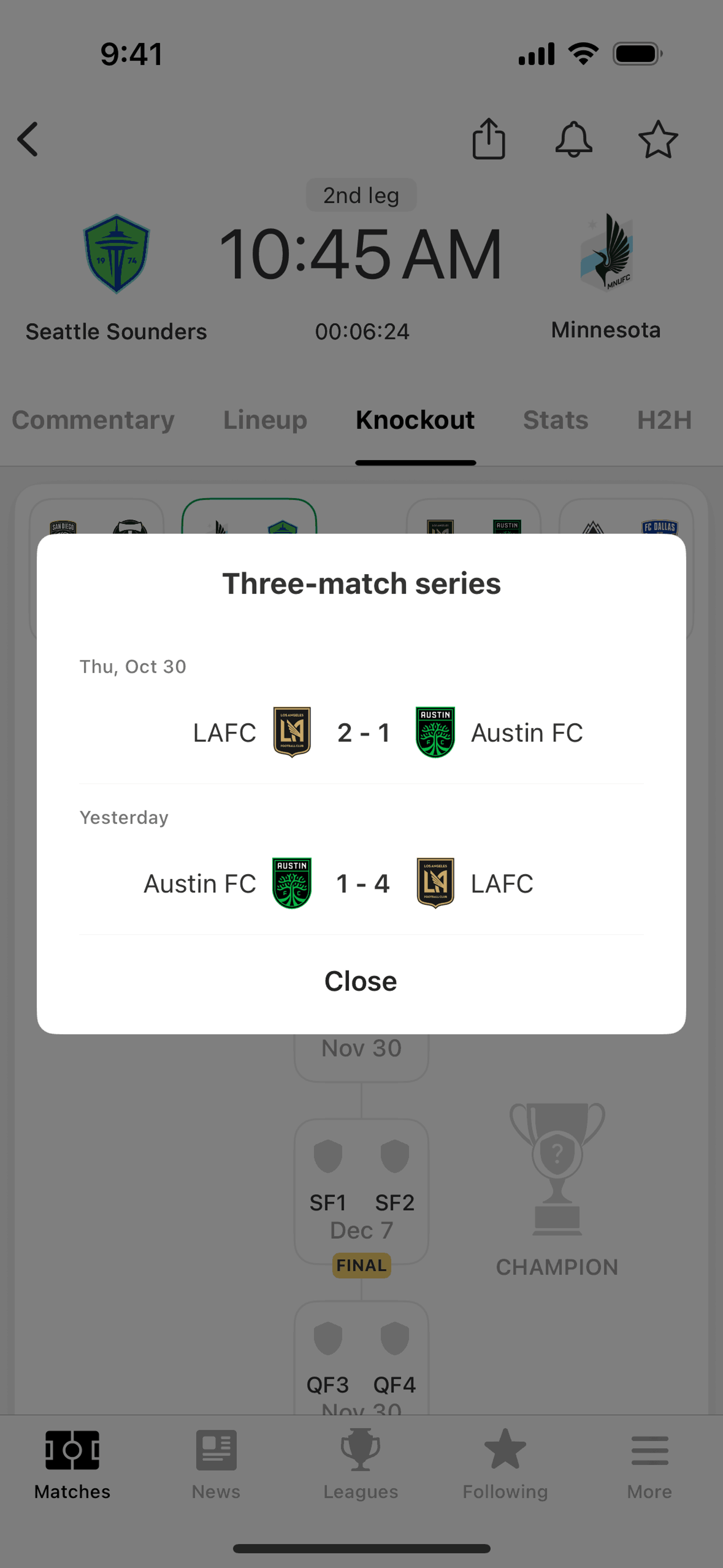 FotMob iOS UI screenshot 20