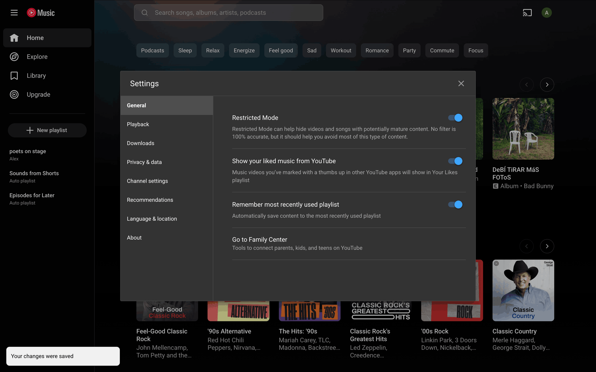 YouTube Music Web UI screenshot 23