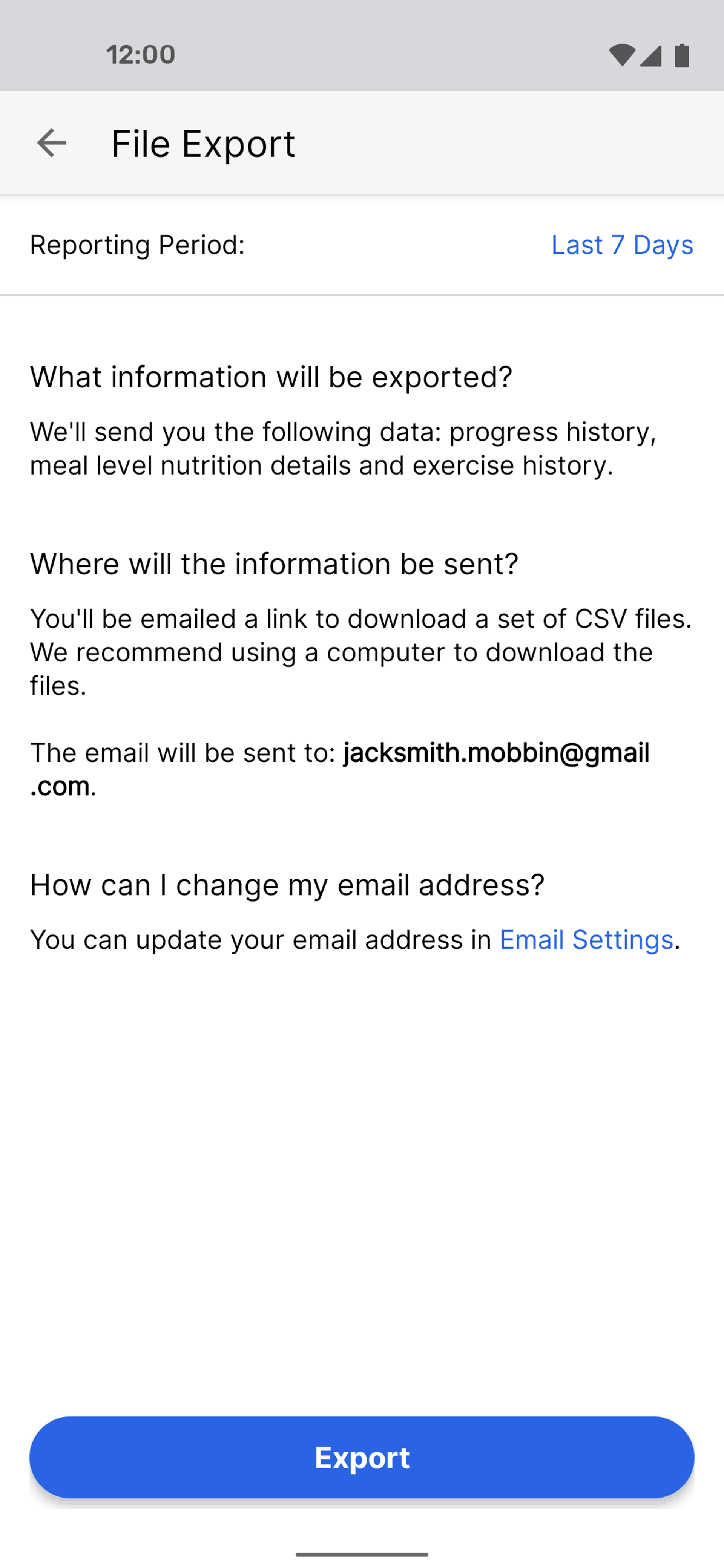 MyFitnessPal Android UI screenshot 8
